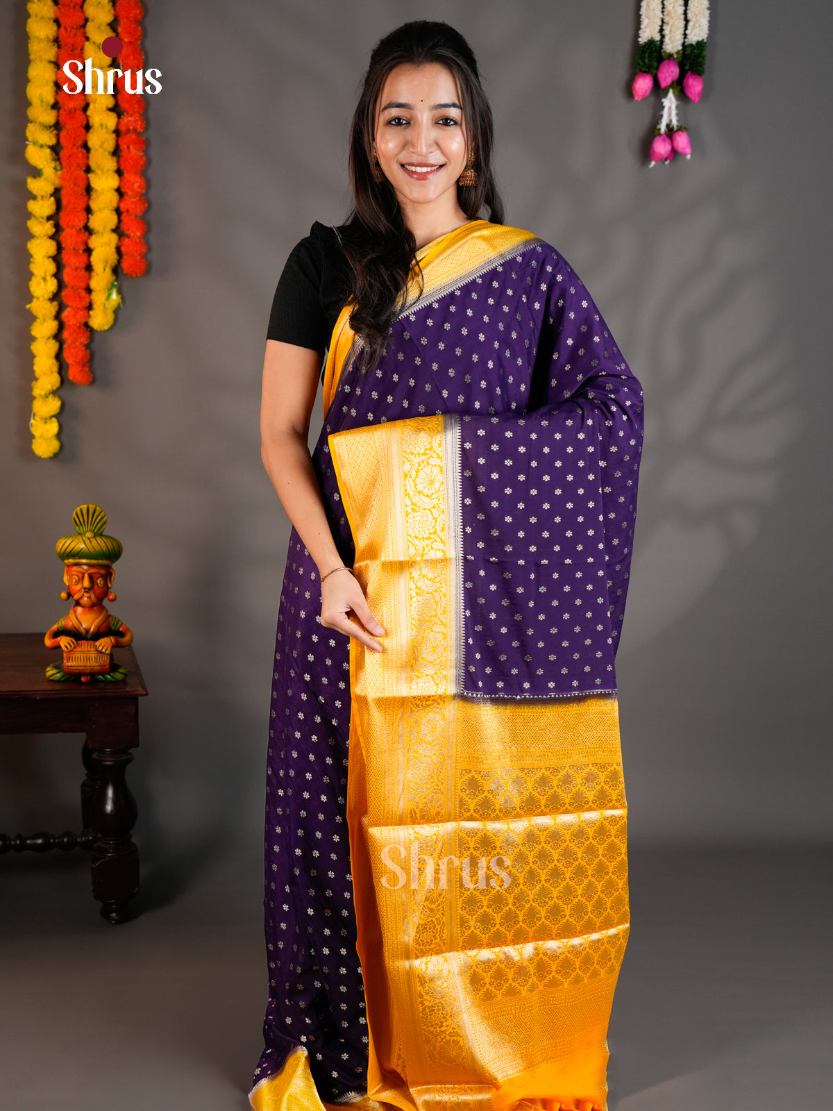 EAS23174 - Mysoresilk-halfpure - Saree - Shop on Shrus.com