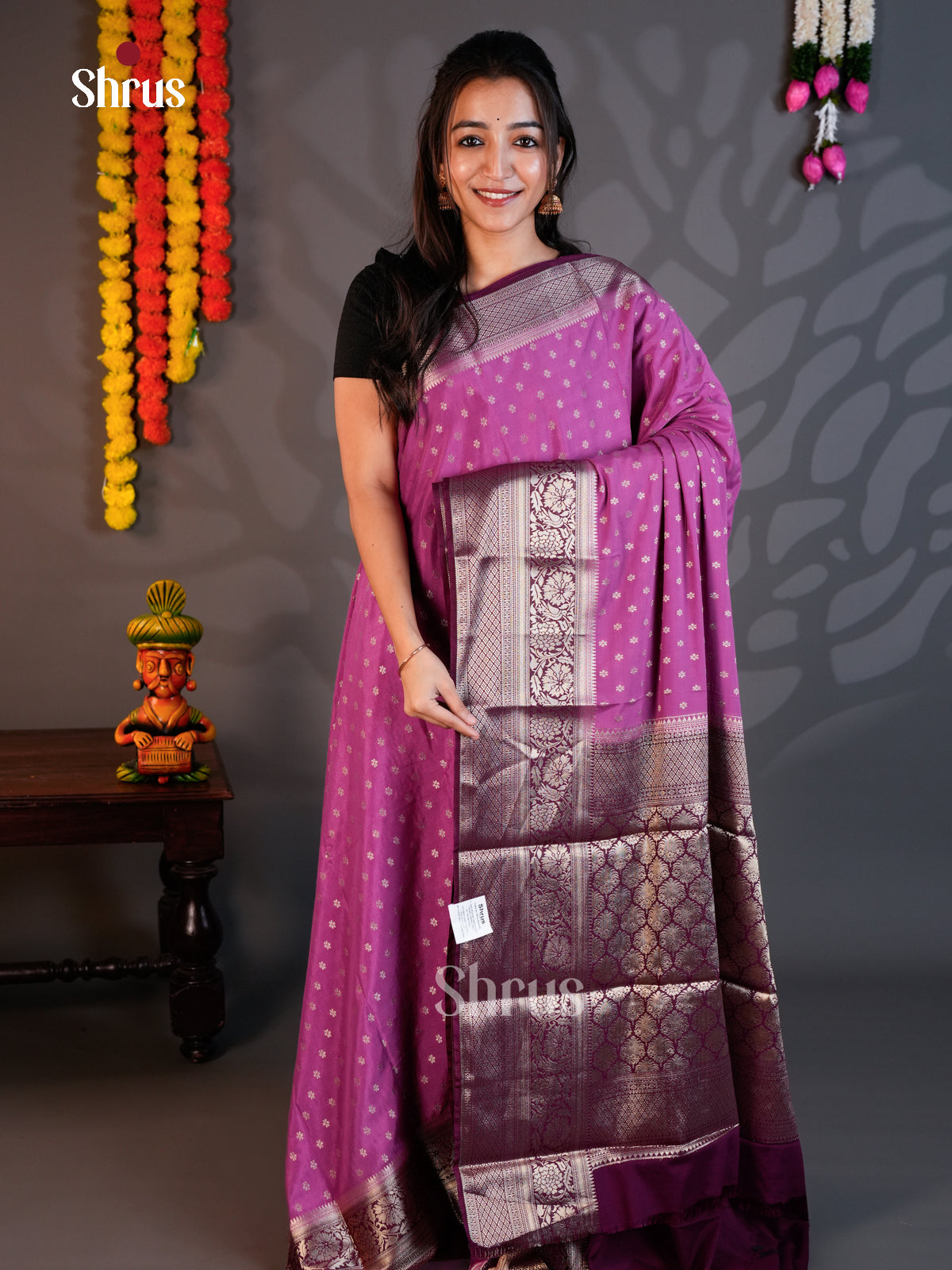 EAS23176 - Mysoresilk-halfpure - Saree - Shop on Shrus.com
