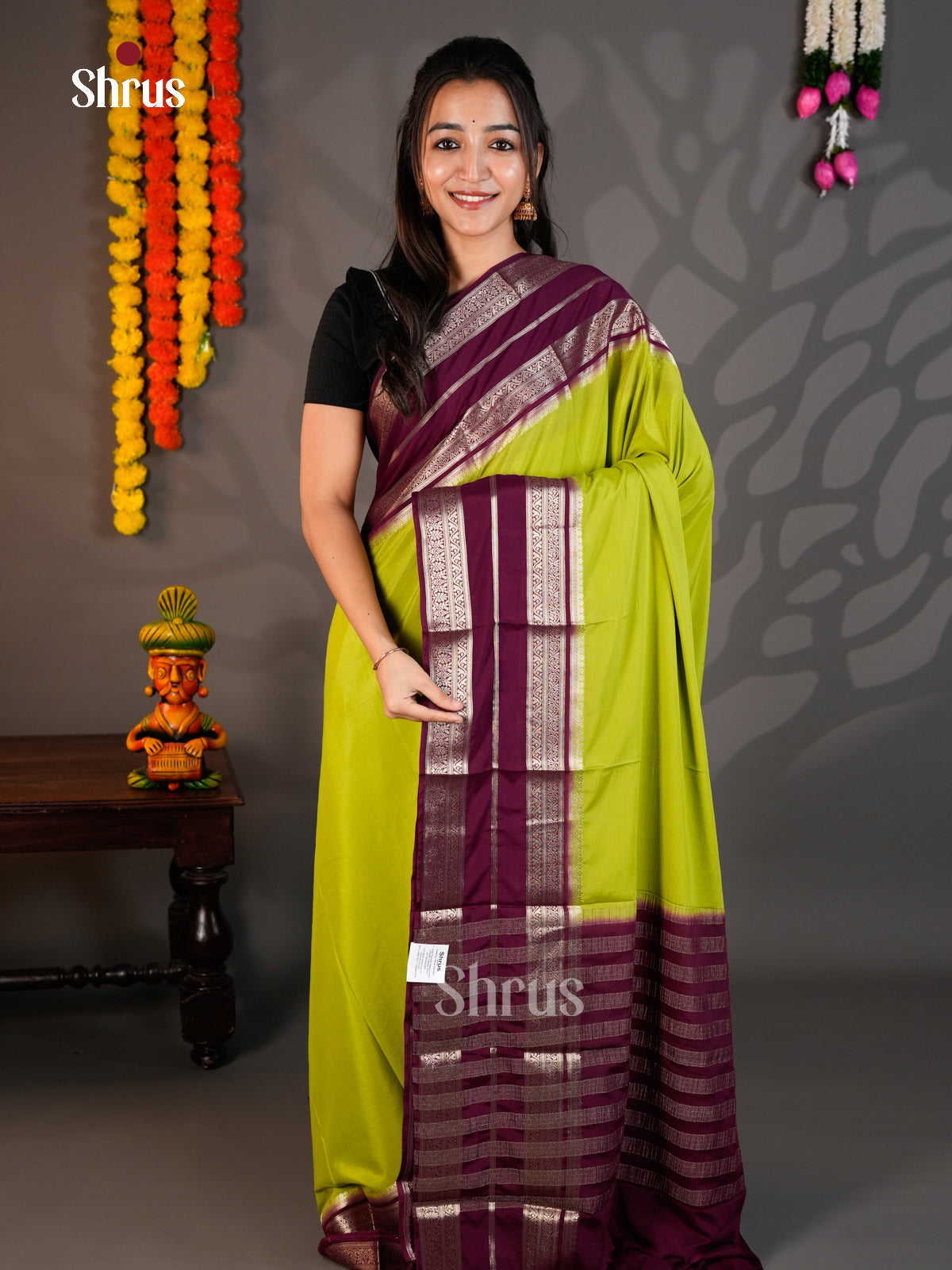 EAS23190 - Mysoresilk-halfpure - Saree - Shop on Shrus.com