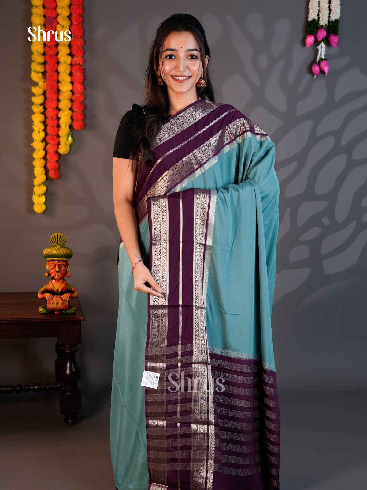 EAS23192 - Mysoresilk-halfpure - Saree - Shop on Shrus.com