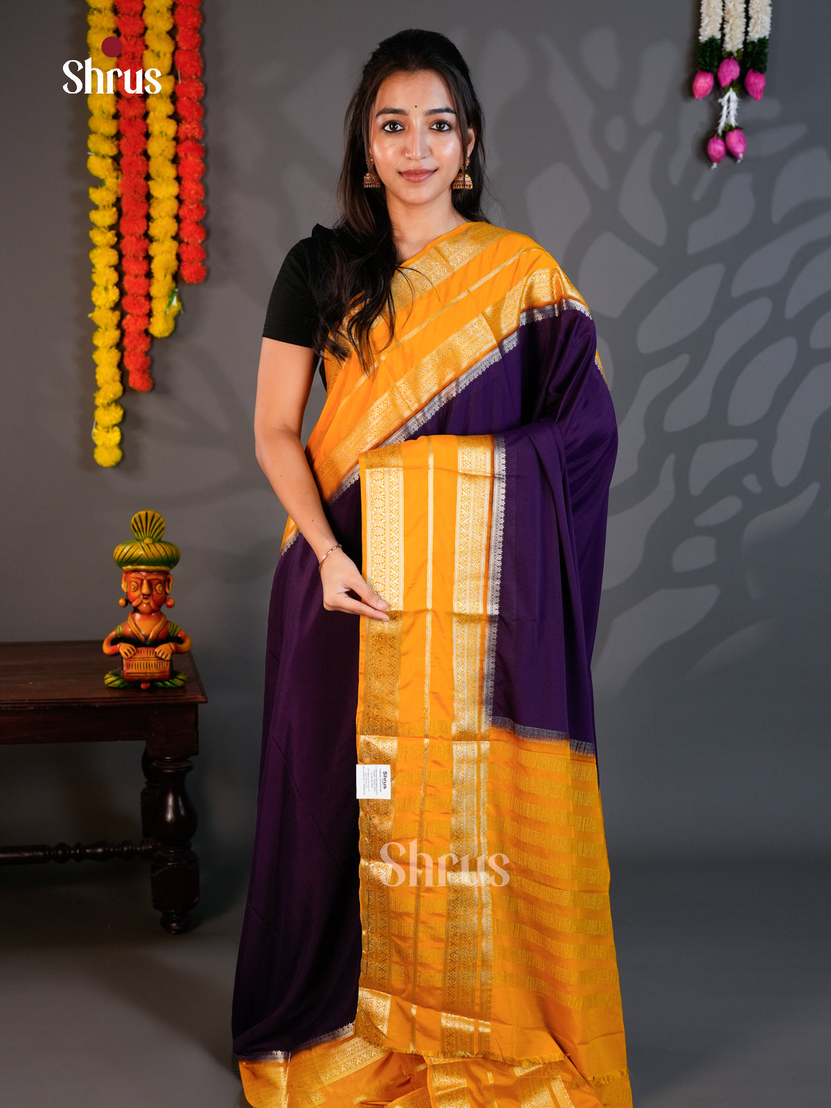 EAS23196 - Mysoresilk-halfpure - Saree - Shop on Shrus.com