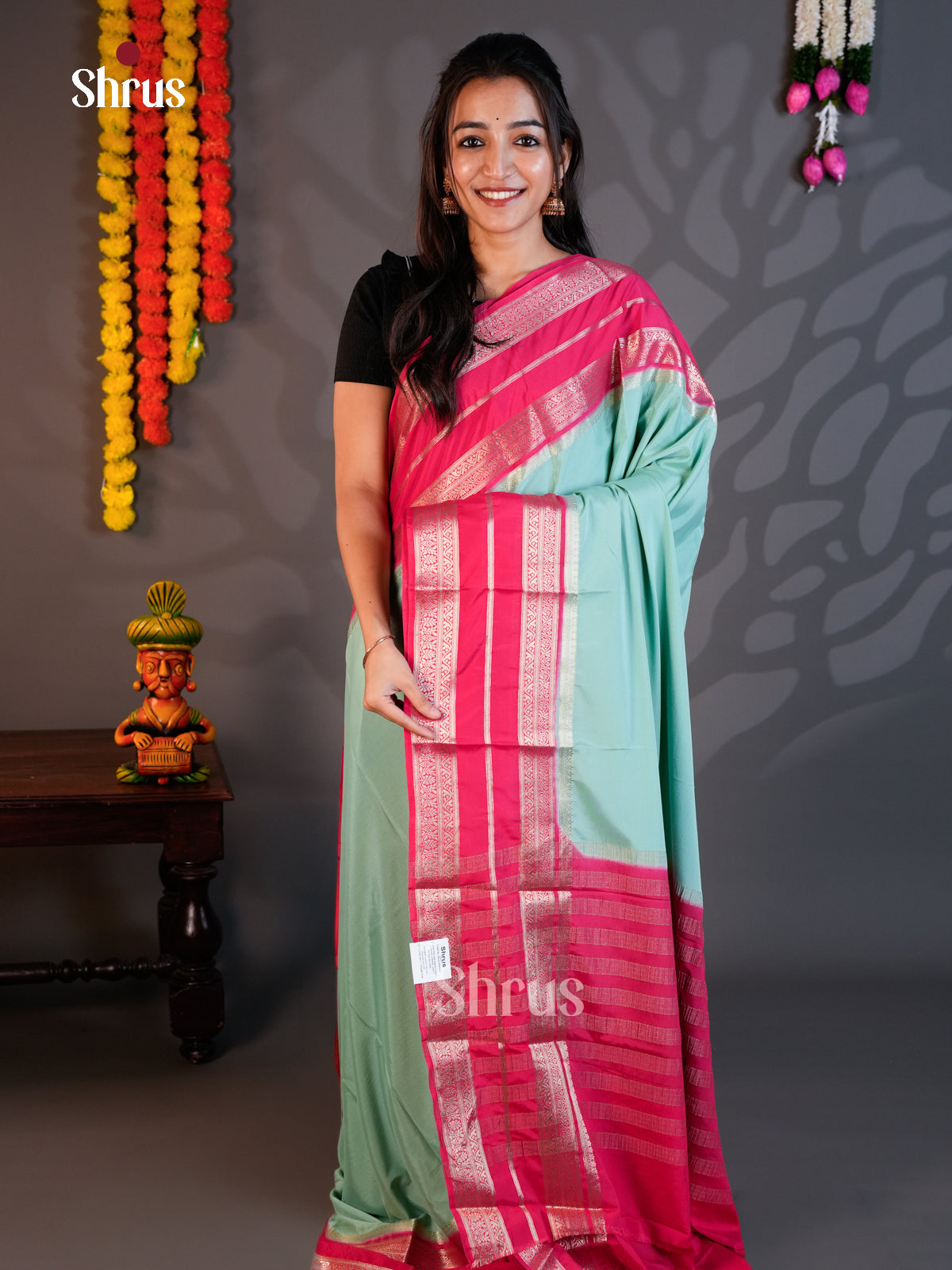 EAS23202 - Mysoresilk-halfpure - Saree - Shop on Shrus.com