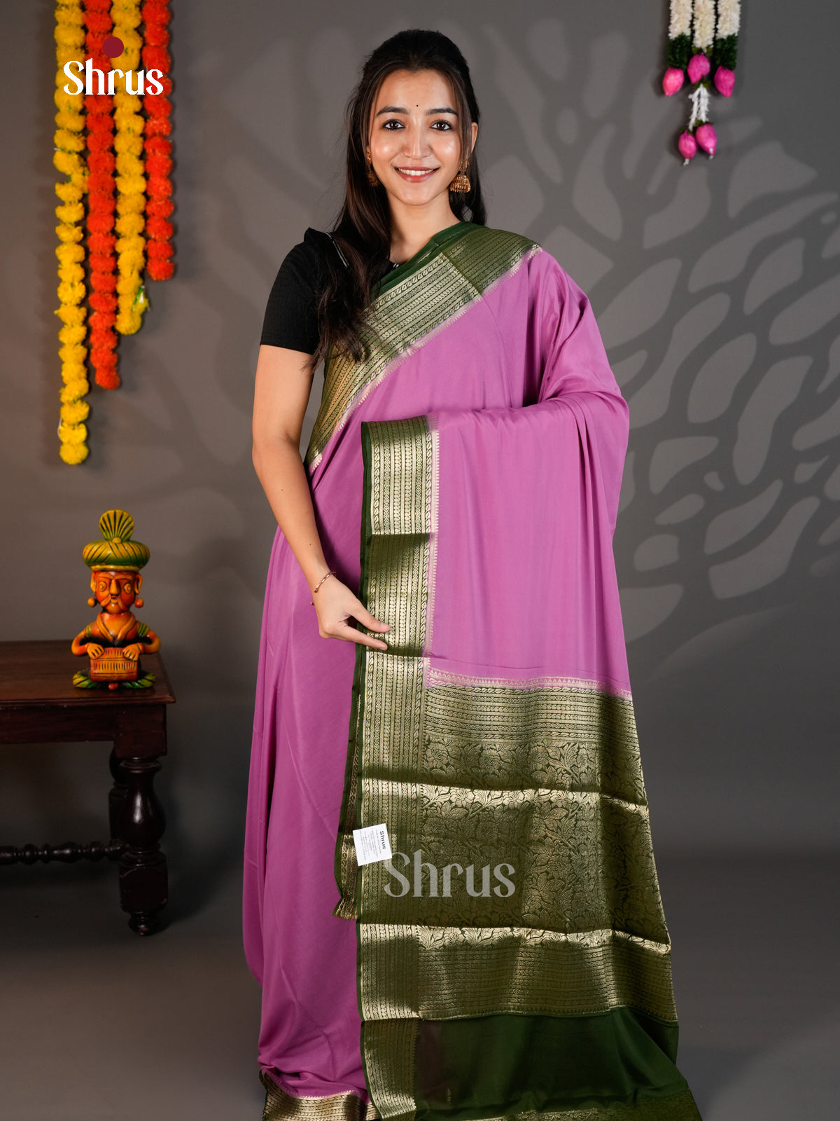 EAS23205 - Mysoresilk-halfpure - Saree - Shop on Shrus.com