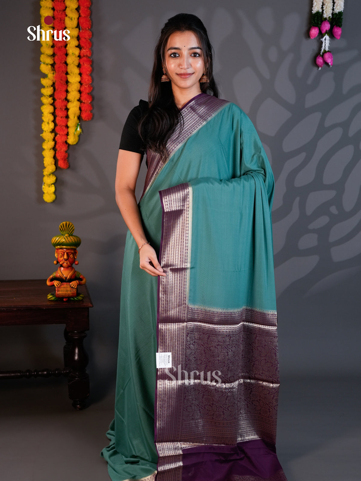 EAS23213 - Mysoresilk-halfpure - Saree - Shop on Shrus.com