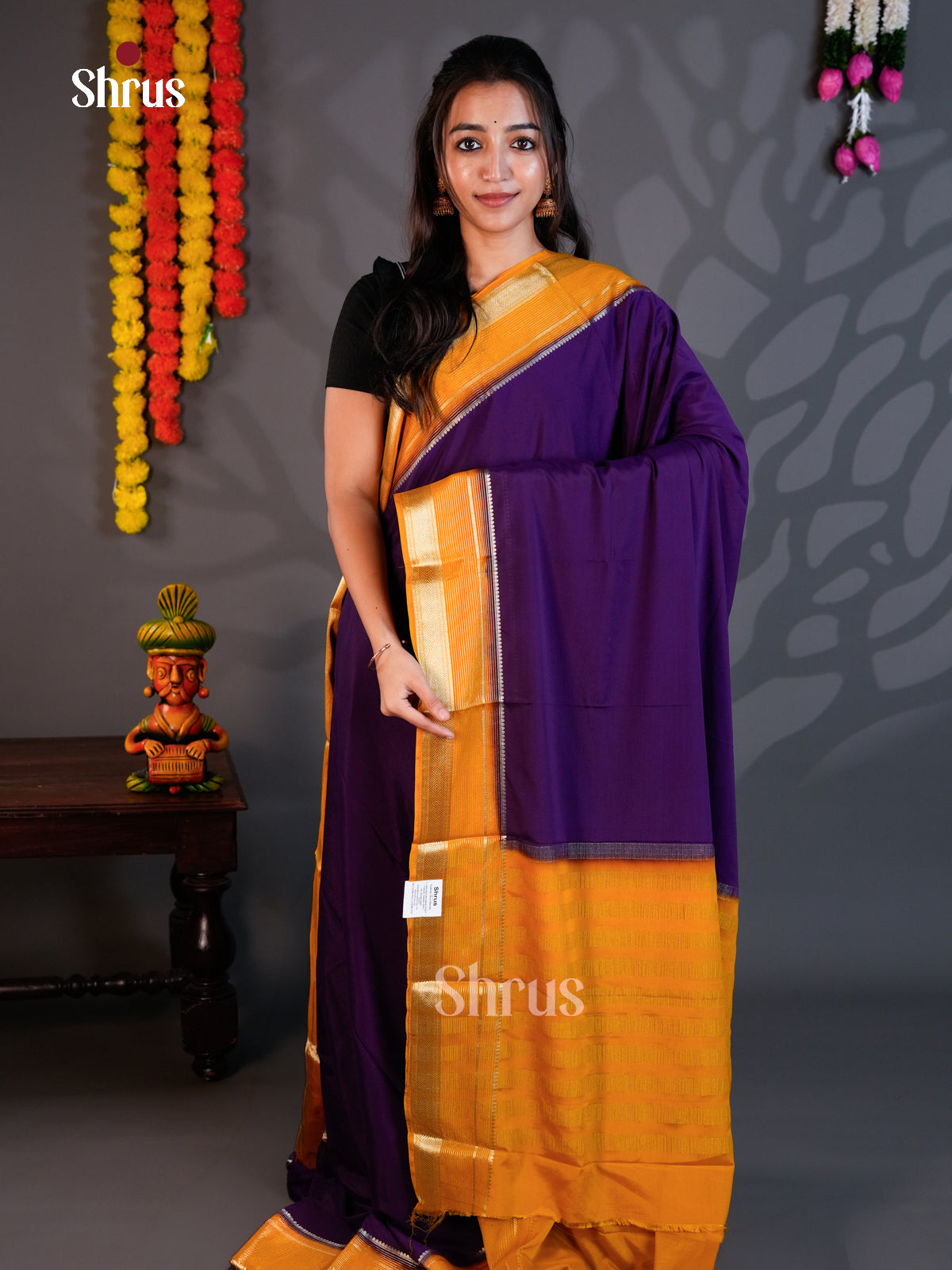 EAS23239 - Mysoresilk-halfpure - Saree - Shop on Shrus.com