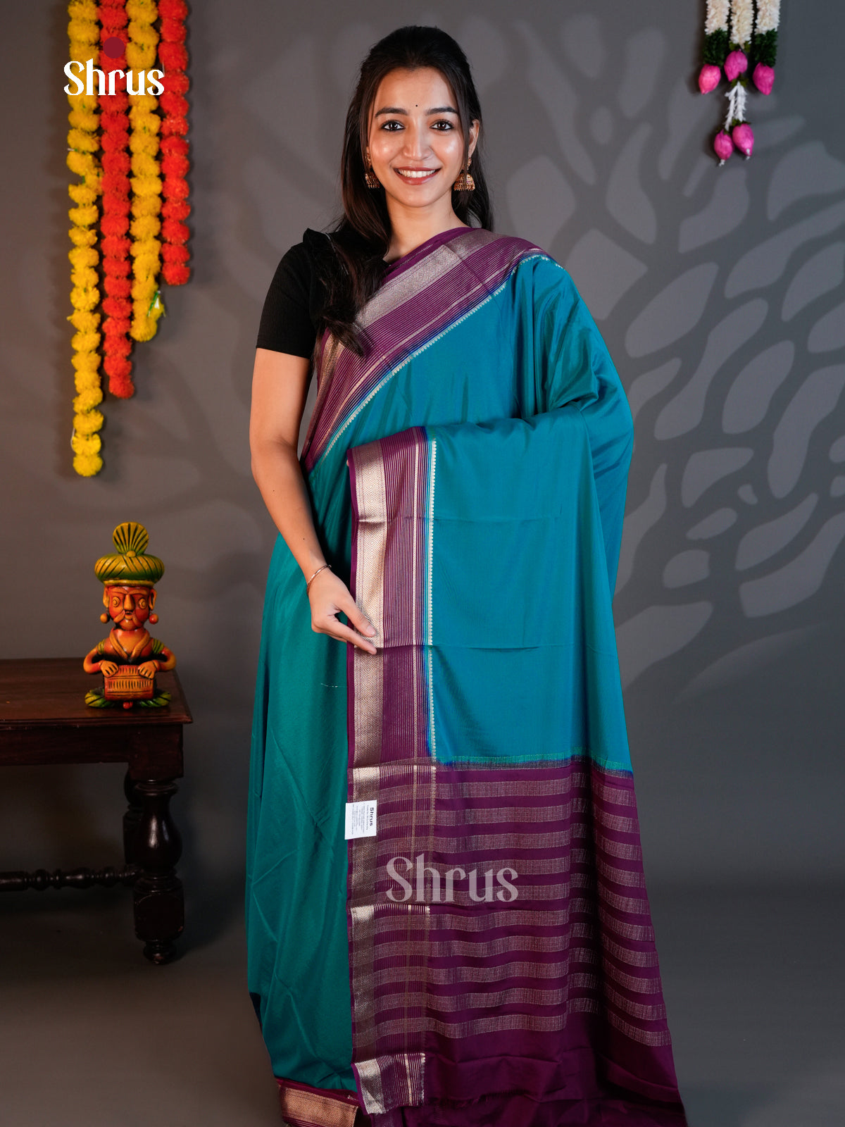 EAS23245 - Mysoresilk-halfpure - Saree - Shop on Shrus.com