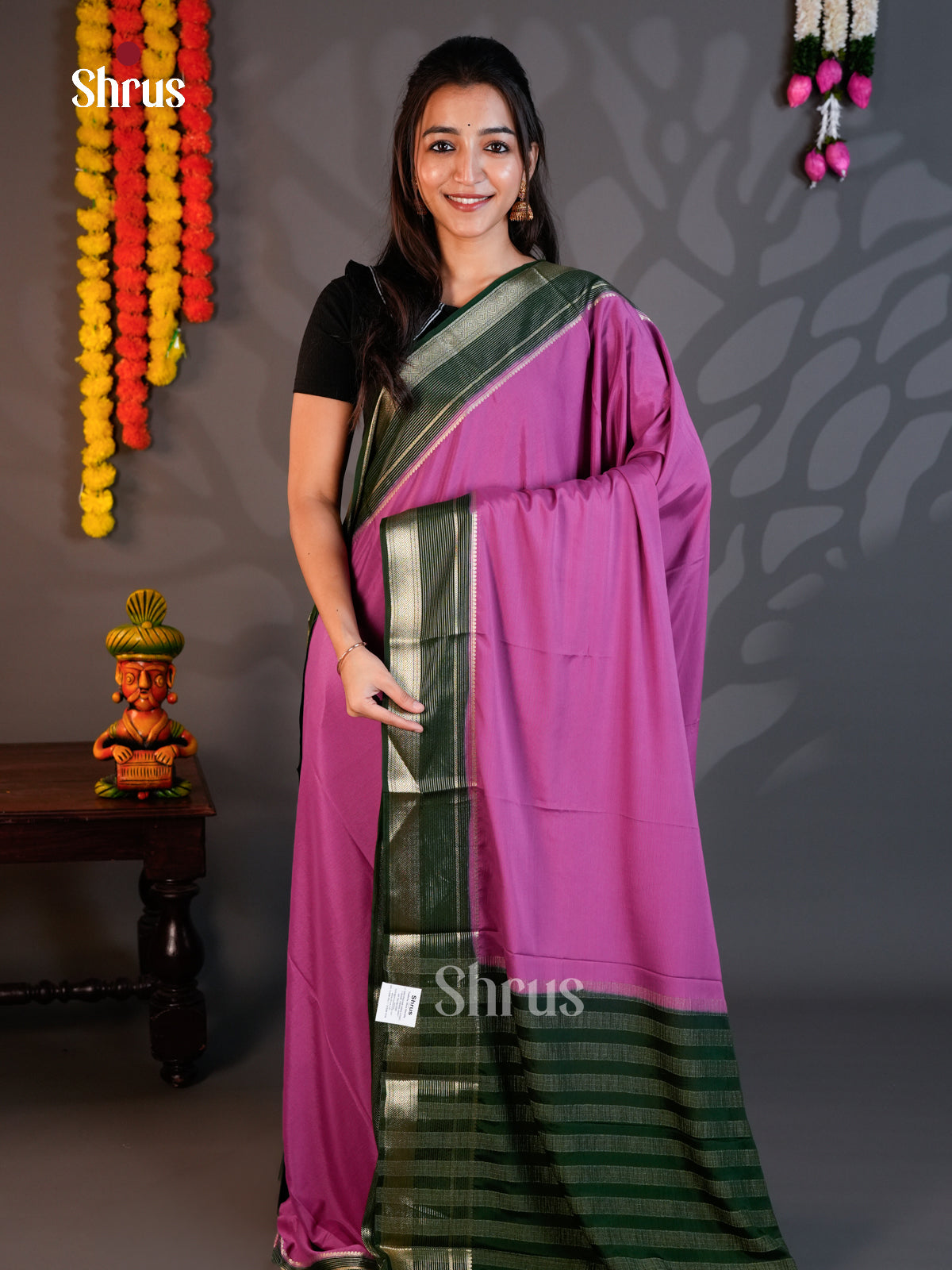 EAS23246 - Mysoresilk-halfpure - Saree - Shop on Shrus.com