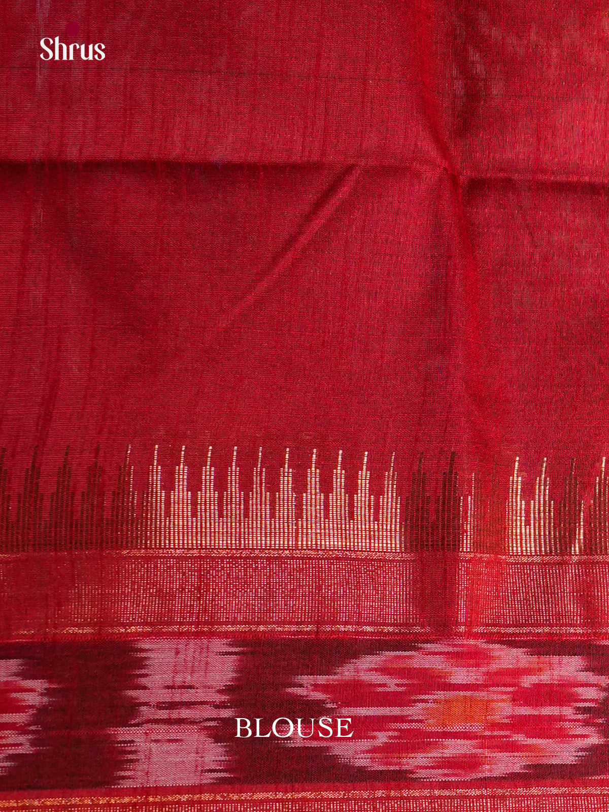 Grey & Red  - Semi Rawsilk - Saree- EAS24029 - Shop on Shrus.com