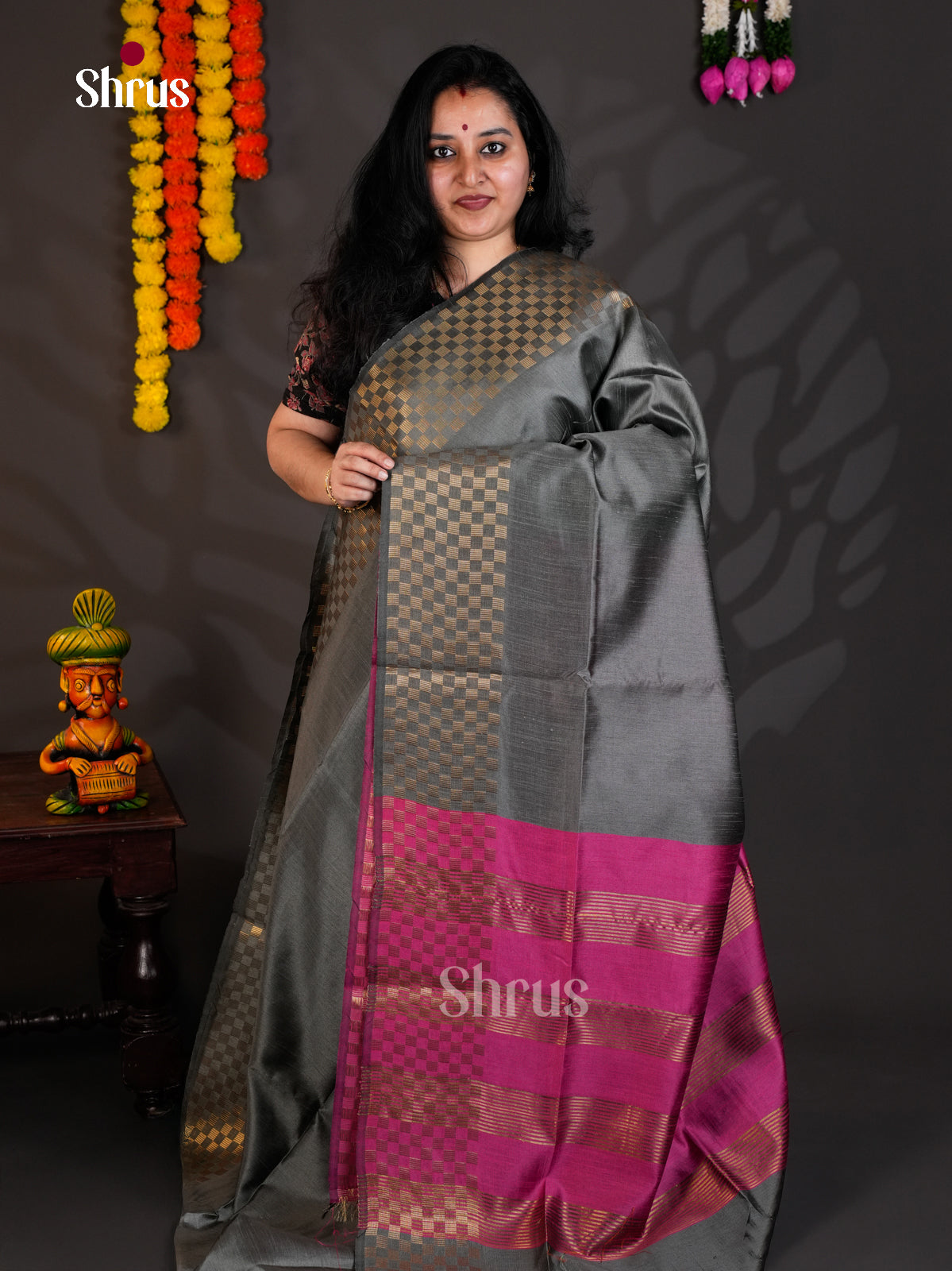 EAS24087 - Semi Rawsilk - Saree - Shop on Shrus.com