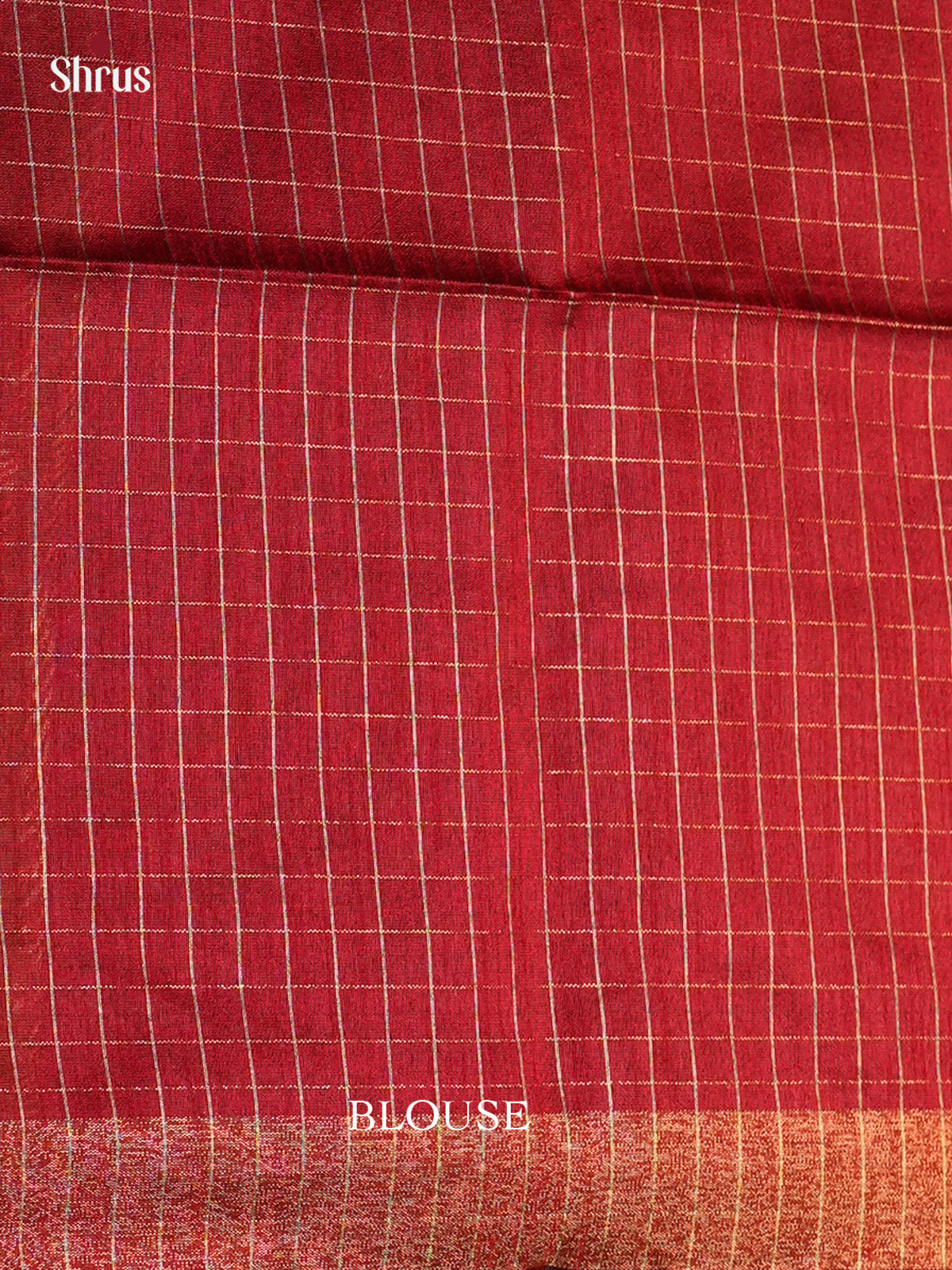 Green &  Red - Semi Rawsilk - Saree-EAS24102 - Shop on Shrus.com