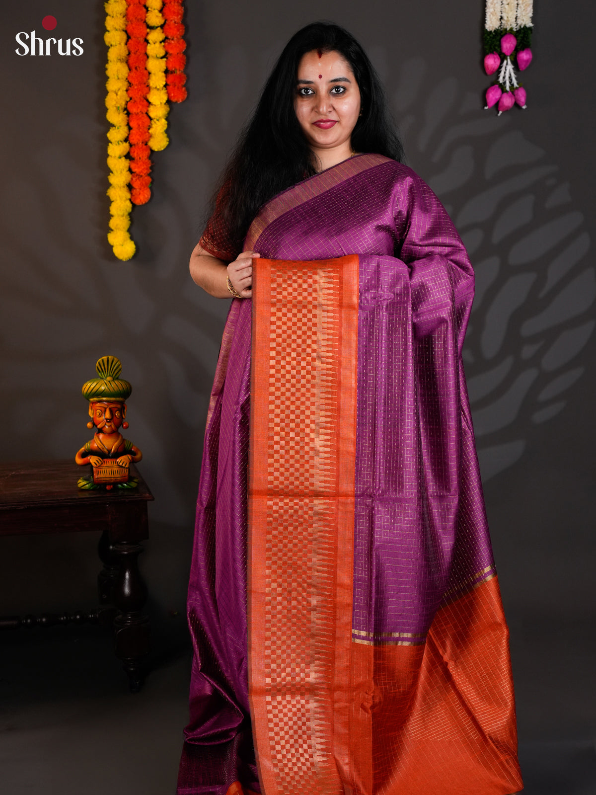 Violet & Brick - Semi Rawsilk - Saree-EAS24104