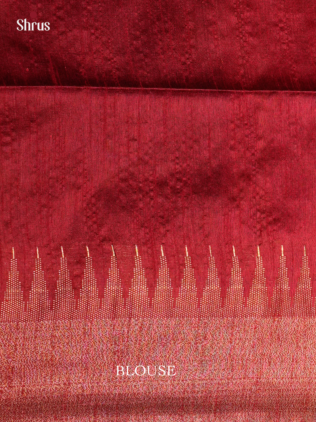 Green & Red - Semi Rawsilk - Saree-EAS24265 - Shop on Shrus.com