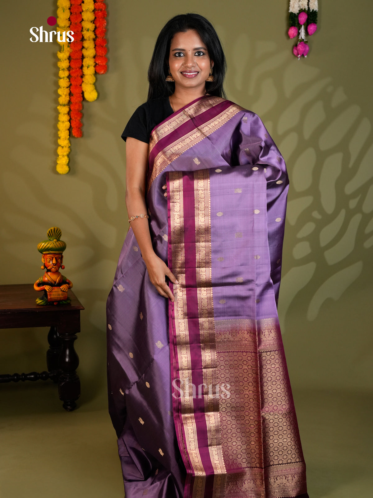EAS24332 - Soft Silk Saree - Shop on Shrus.com