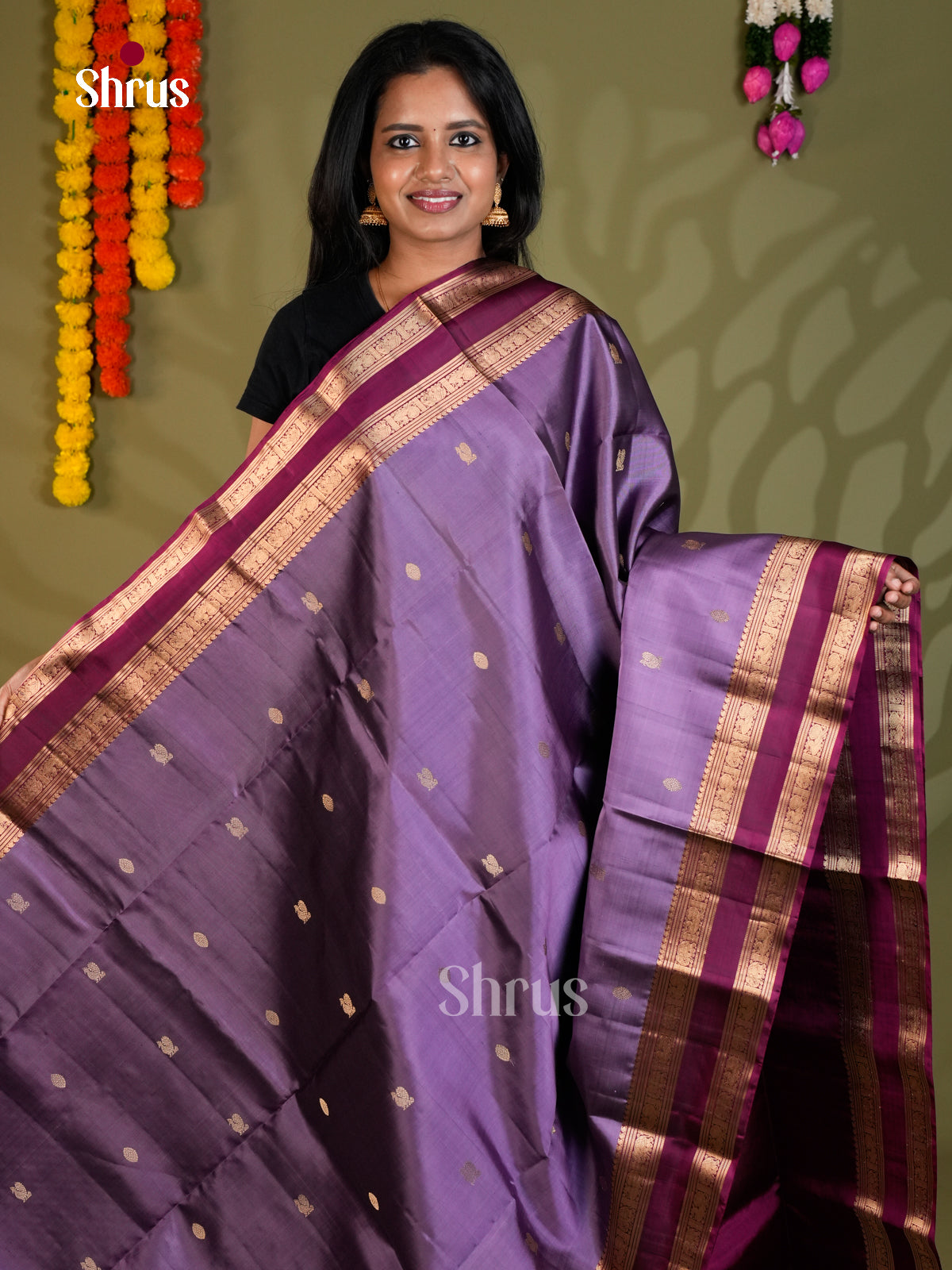 EAS24332 - Soft Silk Saree - Shop on Shrus.com