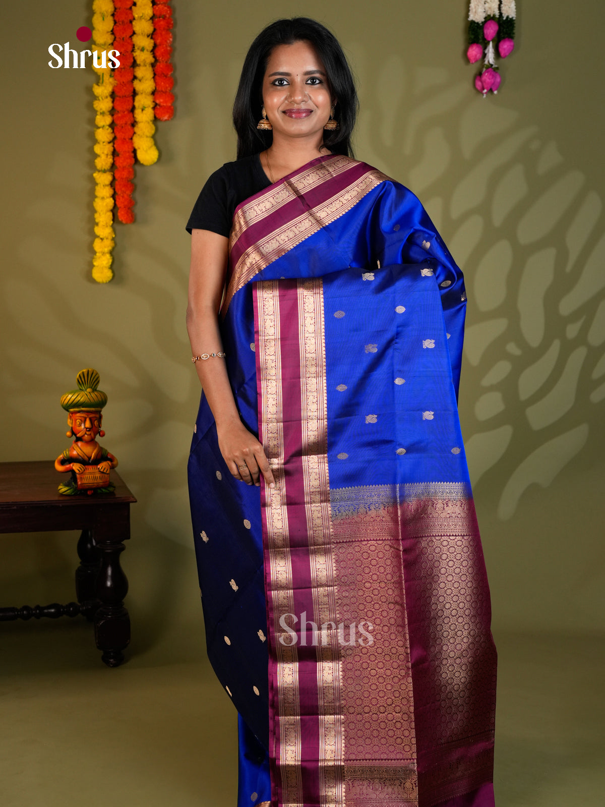 EAS24333 - Soft Silk Saree - Shop on Shrus.com