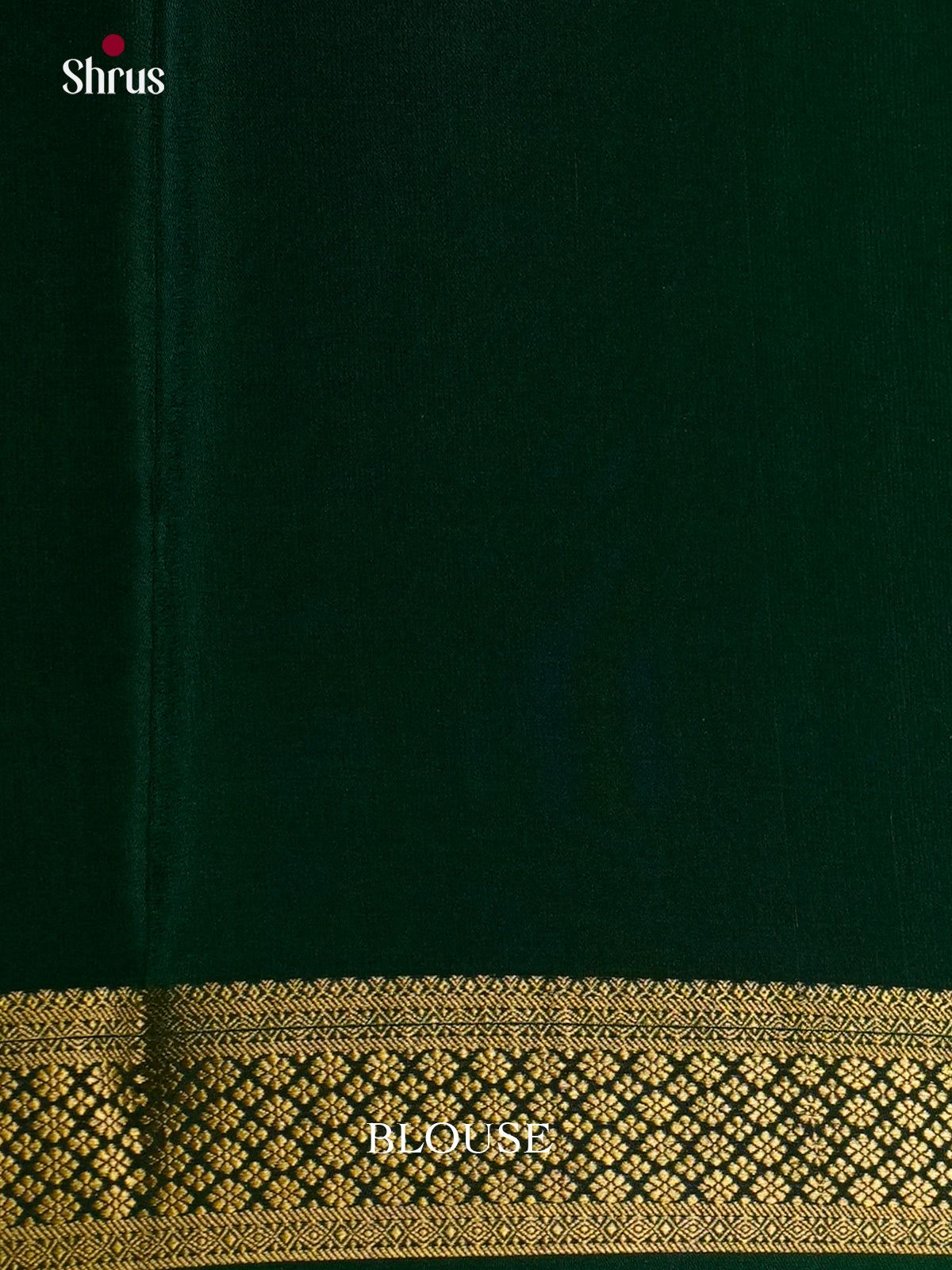 Elegant Red & Green Mysore Silk Saree with gold zari buttas & zari border-  EAS24378 - Shop on Shrus.com