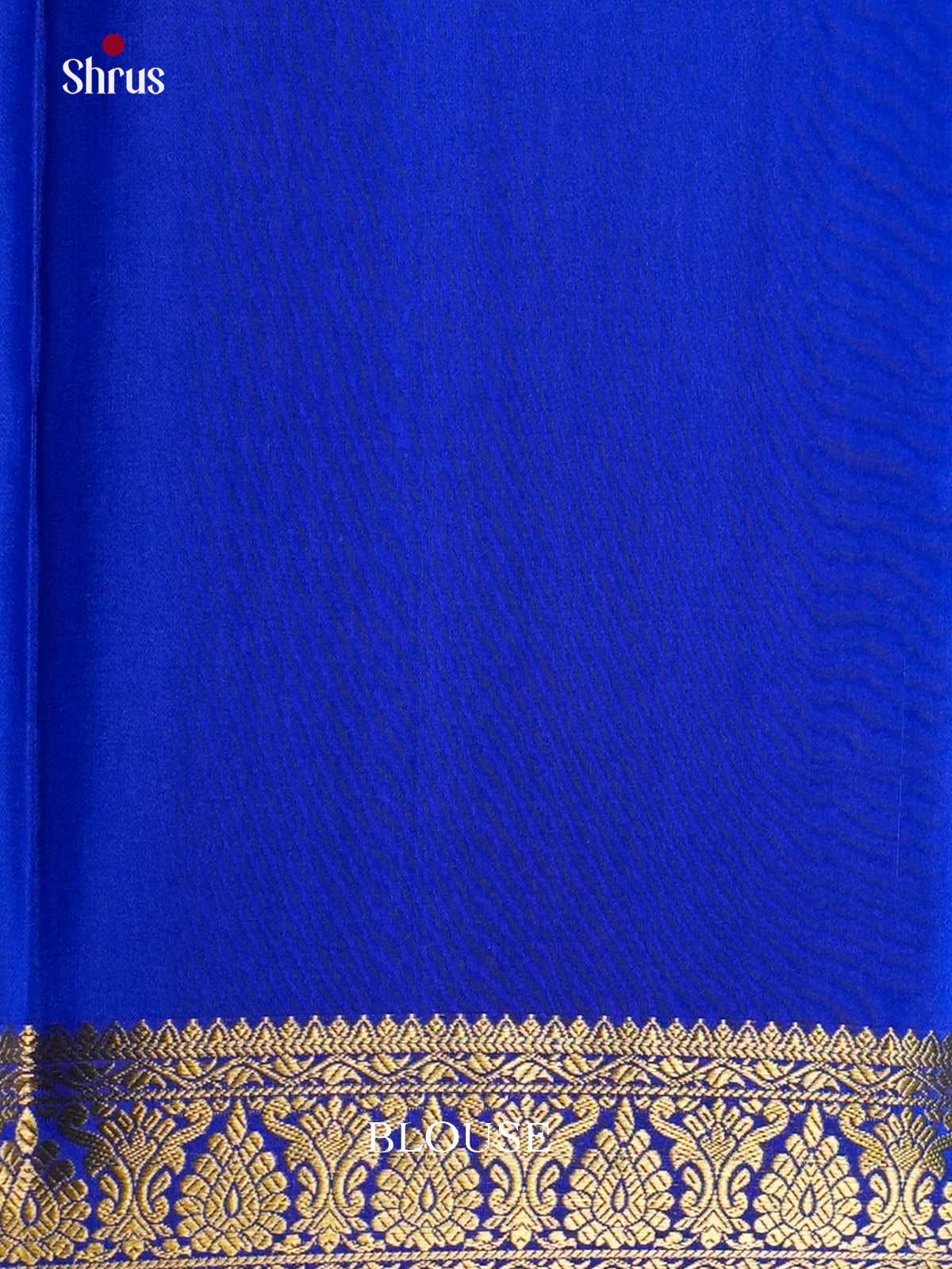Celestial Sky Blue & Blue Mysore Silk -Saree with zari stripes & Border - EAS24405 - Shop on Shrus.com