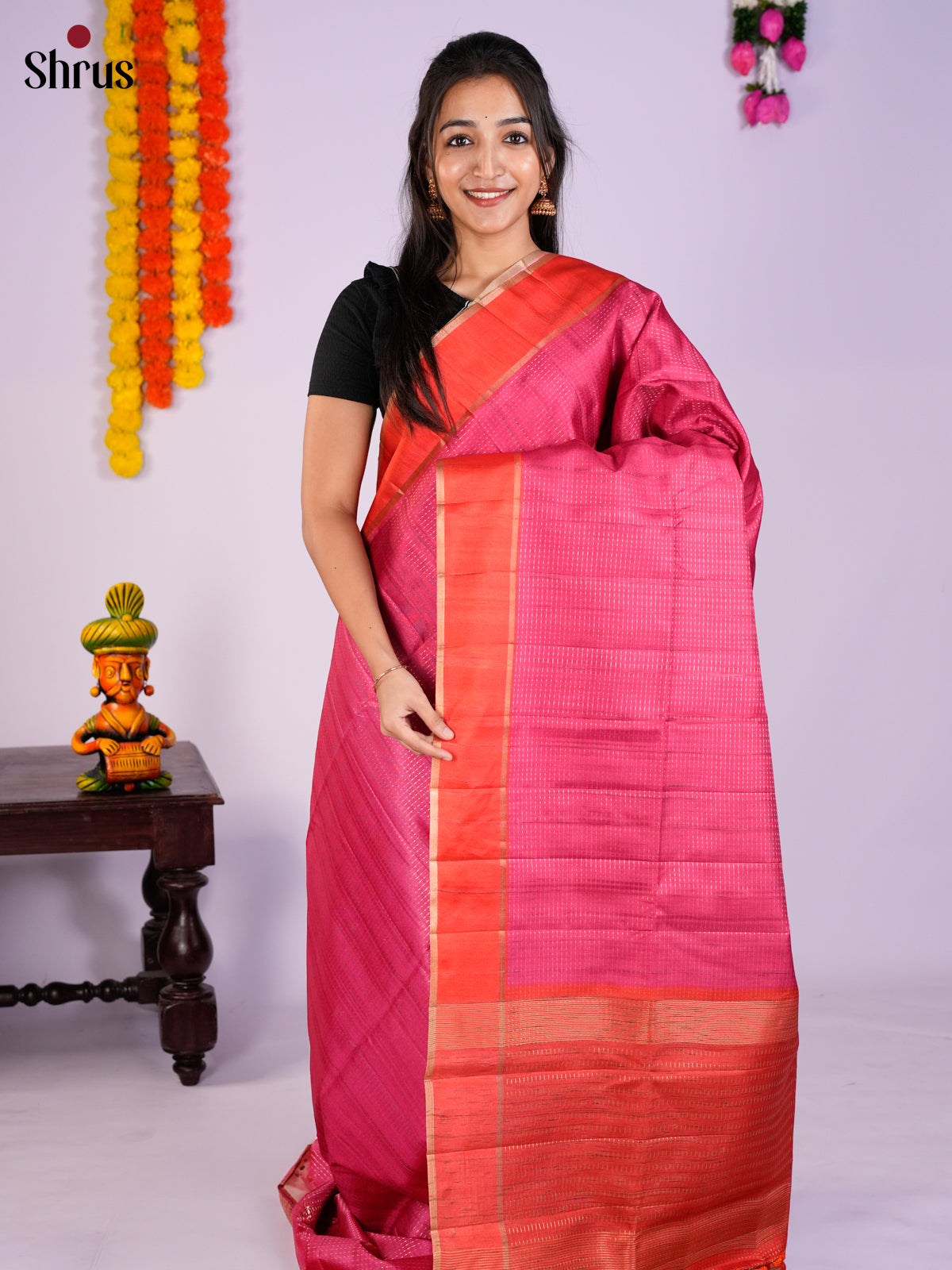 EAS27017 - Semi Rawsilk Saree - Shop on Shrus.com