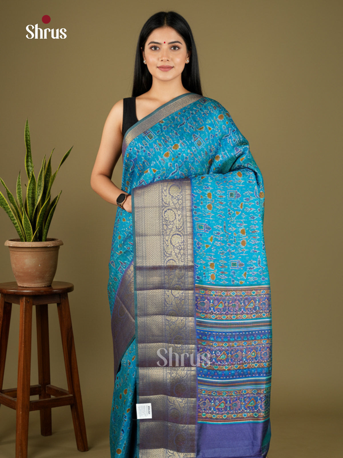 EAS27031 - Semi Patola-Kanchi Border Saree - Shop on Shrus.com