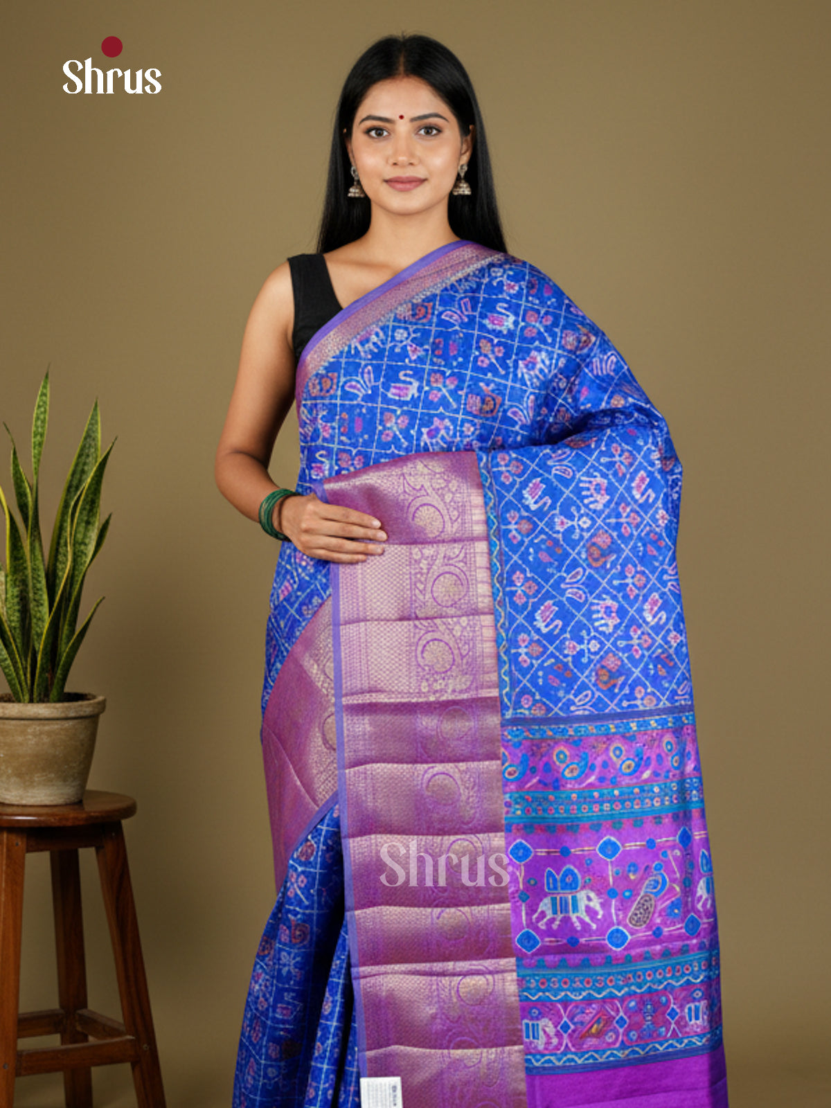 EAS27035 - Semi Patola-Kanchi Border Saree - Shop on Shrus.com