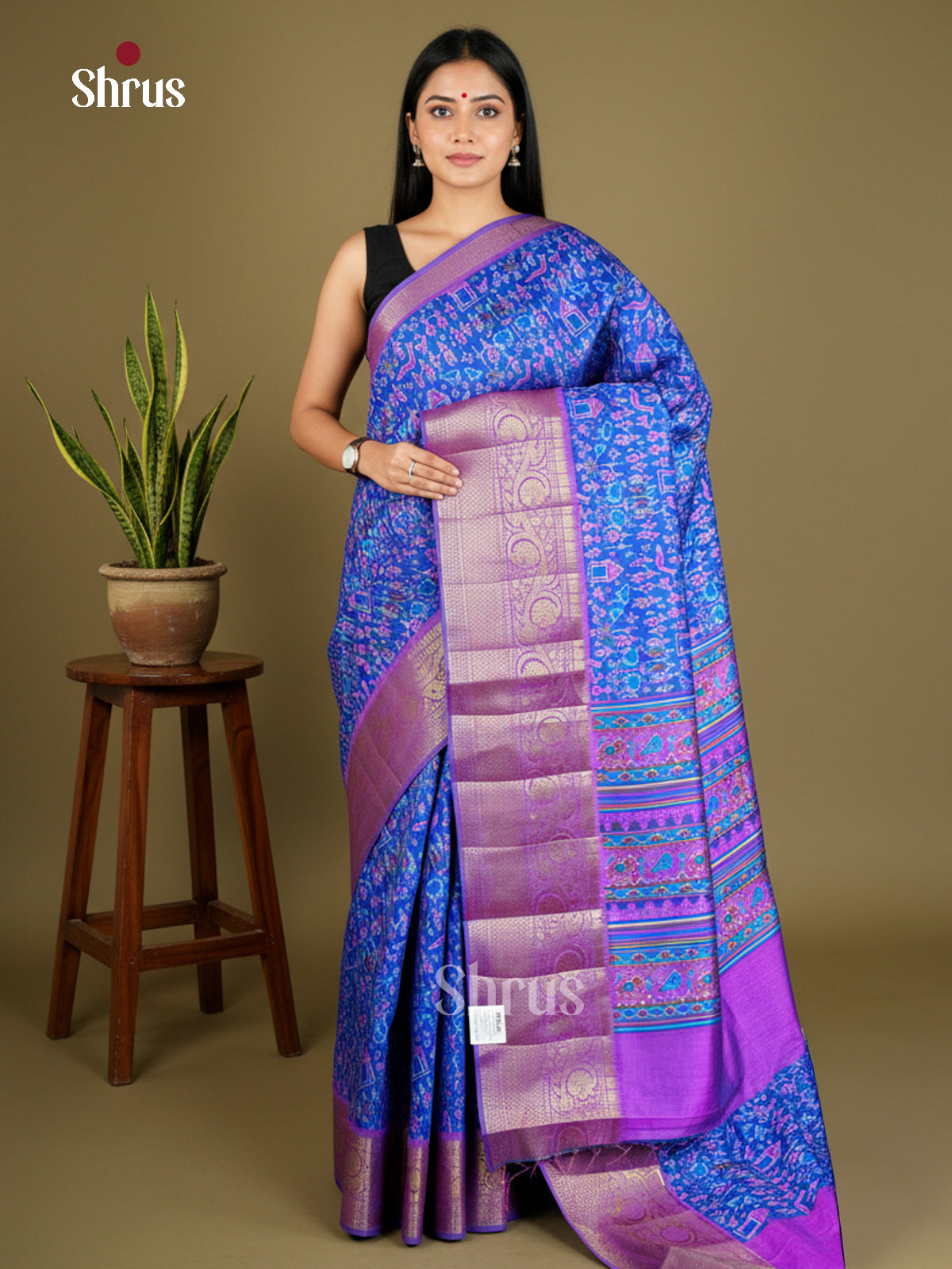 EAS27036 - Semi Patola-Kanchi Border Saree - Shop on Shrus.com