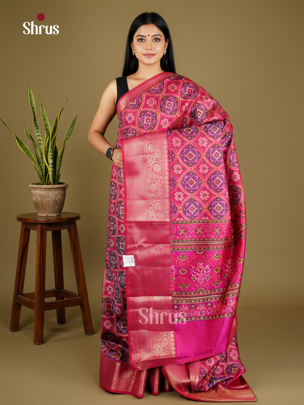 EAS27048 - Semi Patola-Kanchi Border Saree - Shop on Shrus.com