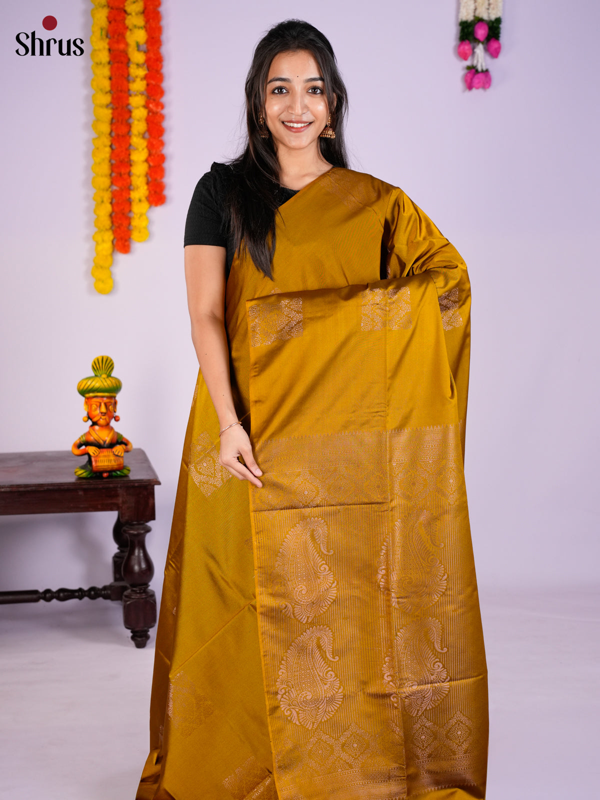 EAS27184 - Semi Softsilk Saree - Shop on Shrus.com