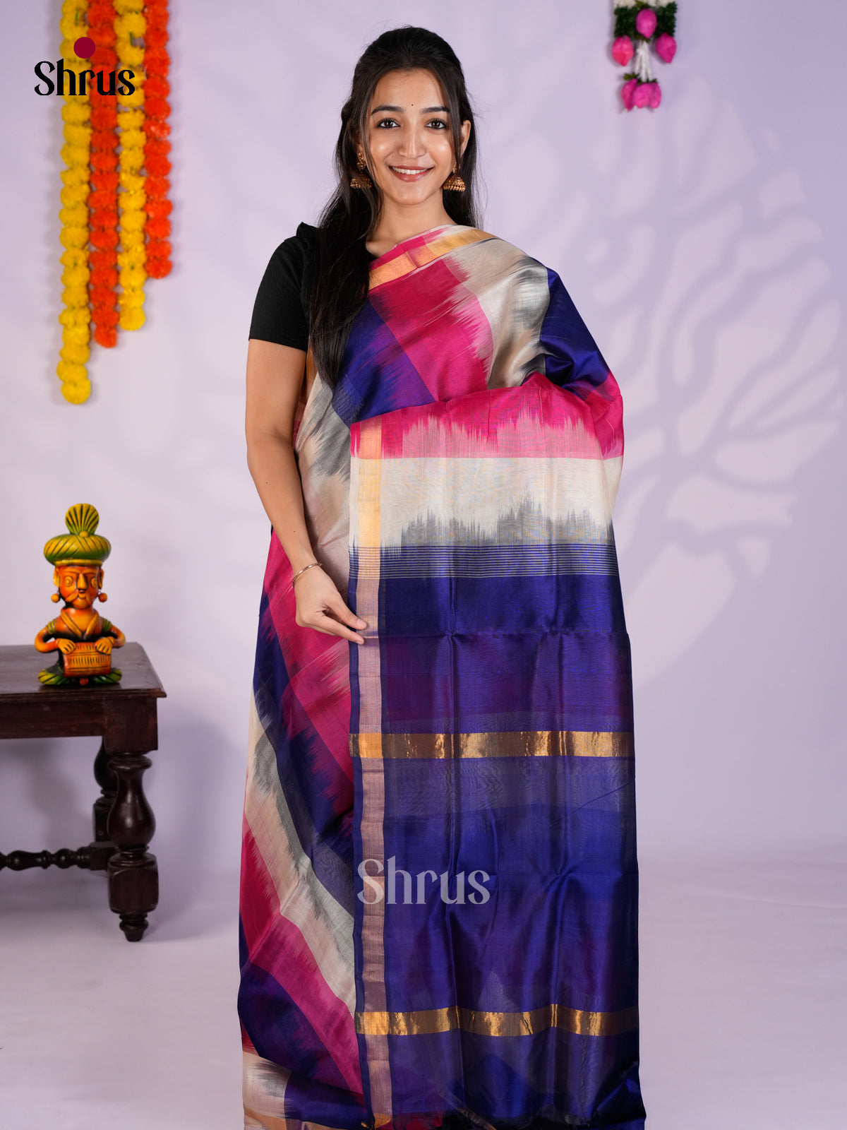EAS27187 - Silk Cotton Saree - Shop on Shrus.com