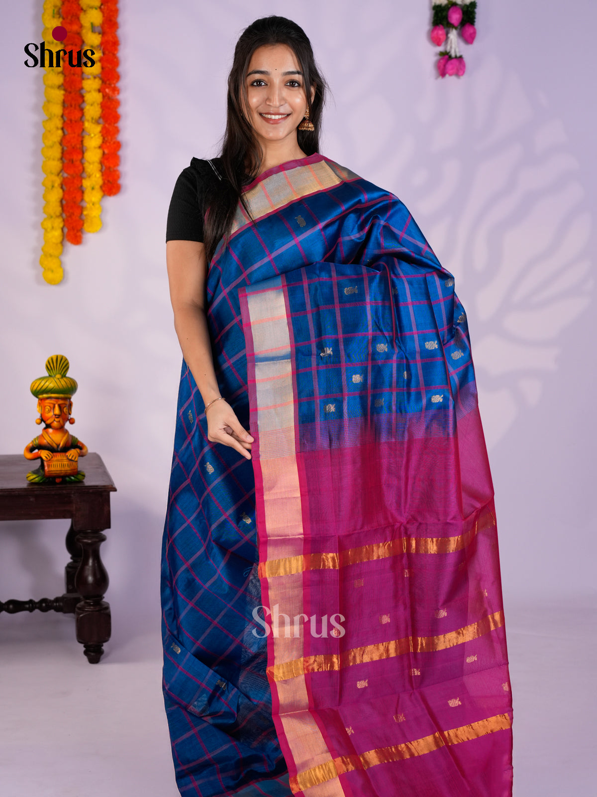 EAS27267 - Silk Cotton Saree - Shop on Shrus.com