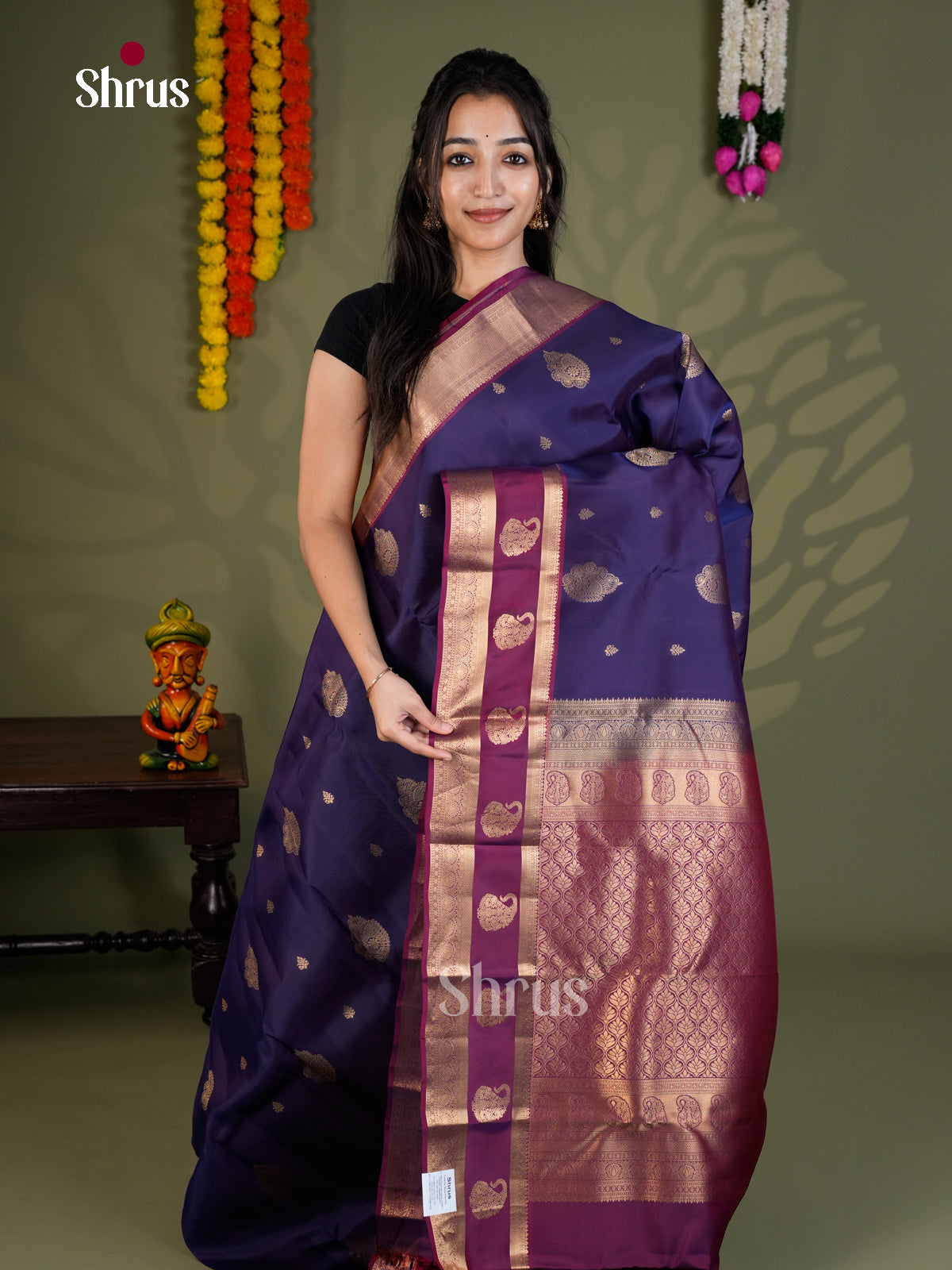 EAS28002 - Kanchipuram-halfpure - Saree - Shop on Shrus.com
