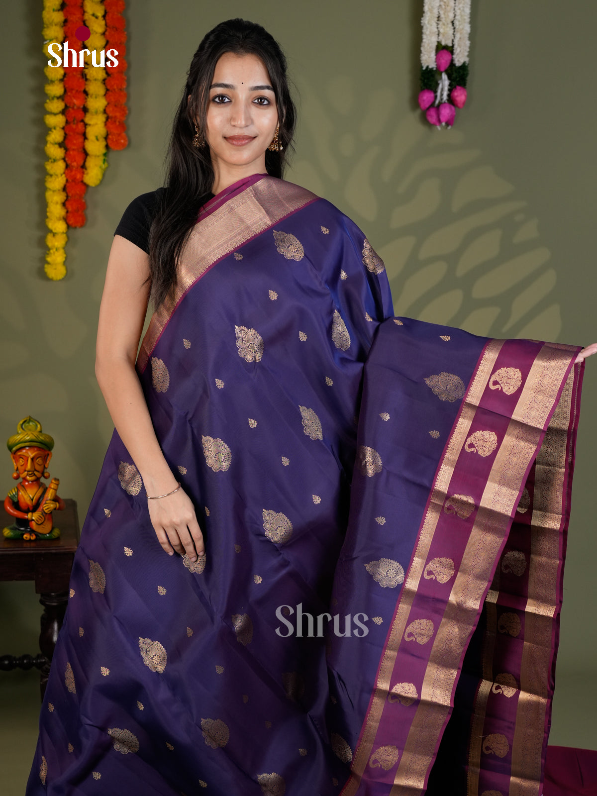 EAS28002 - Kanchipuram-halfpure - Saree - Shop on Shrus.com