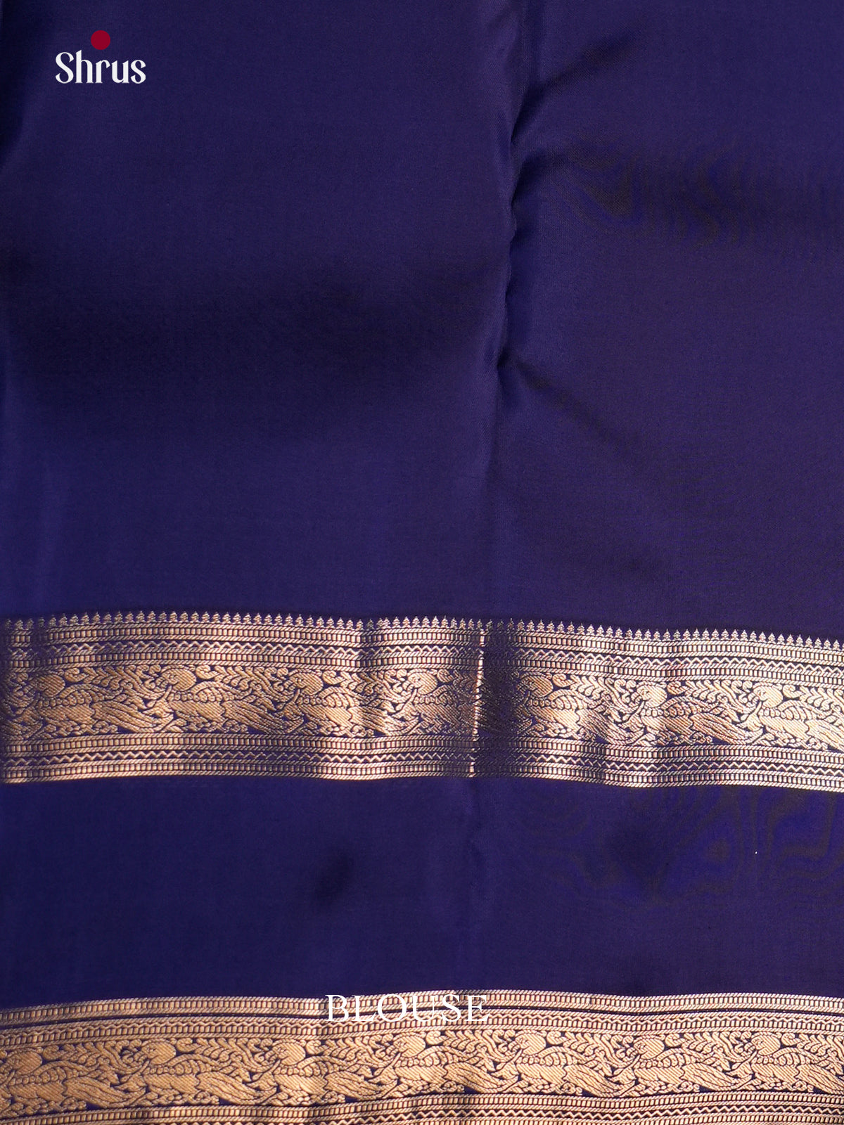 Blue & Navy Blue - Kanchipuram-halfpure - Saree - EAS28005 - Shop on Shrus.com