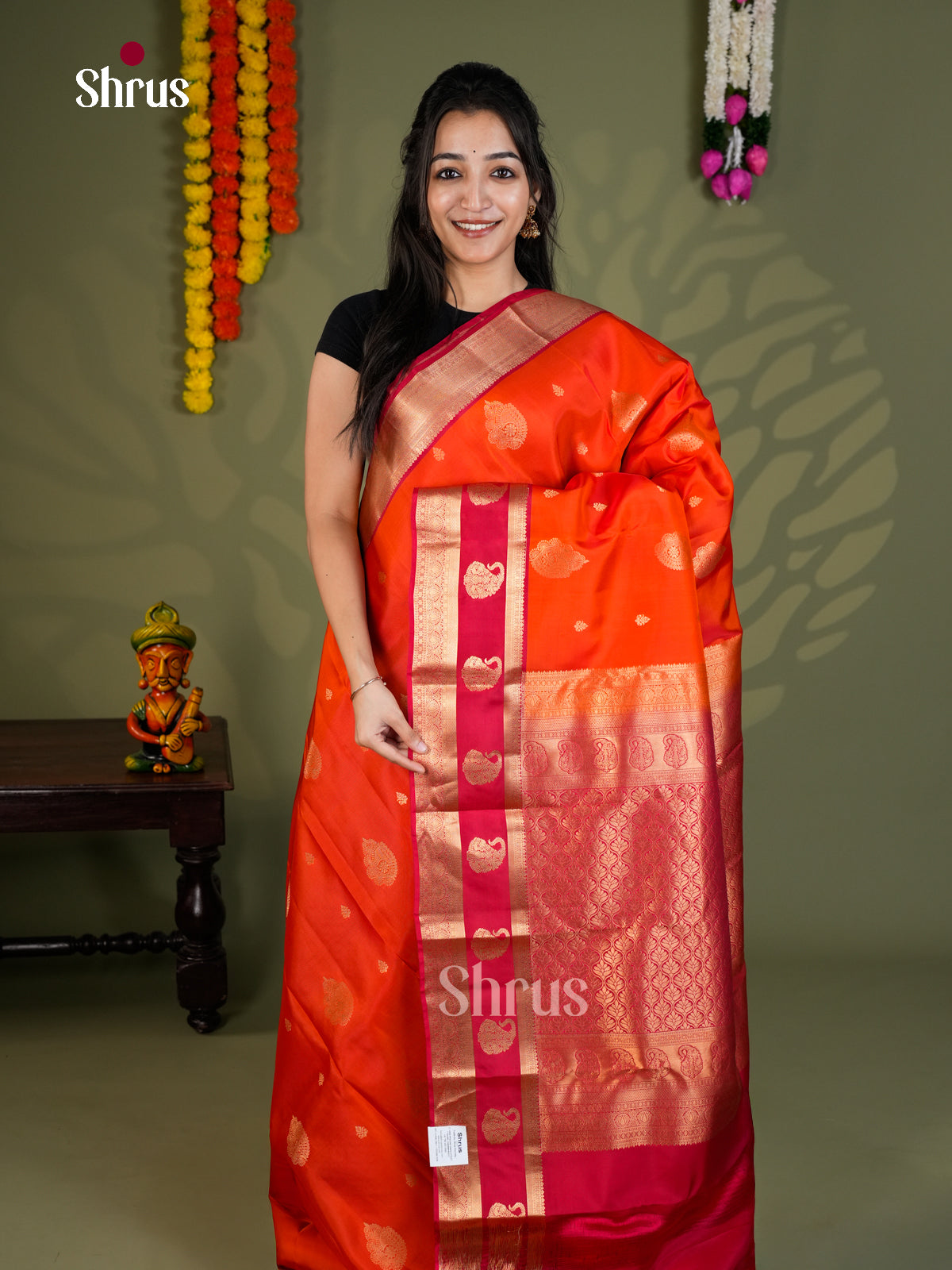 EAS28007 - Kanchipuram-halfpure - Saree - Shop on Shrus.com