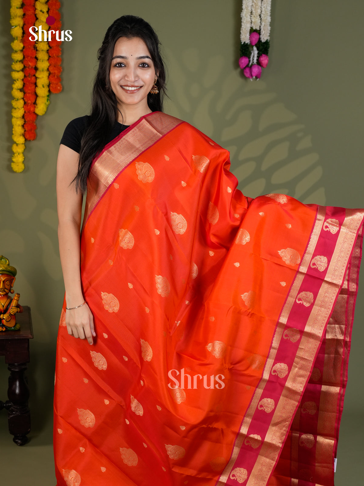 EAS28007 - Kanchipuram-halfpure - Saree - Shop on Shrus.com