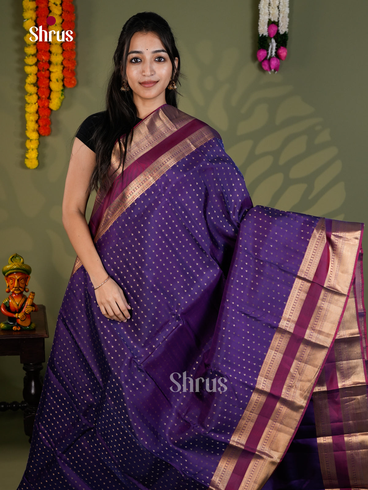 EAS28009 - Kanchipuram-halfpure - Saree - Shop on Shrus.com