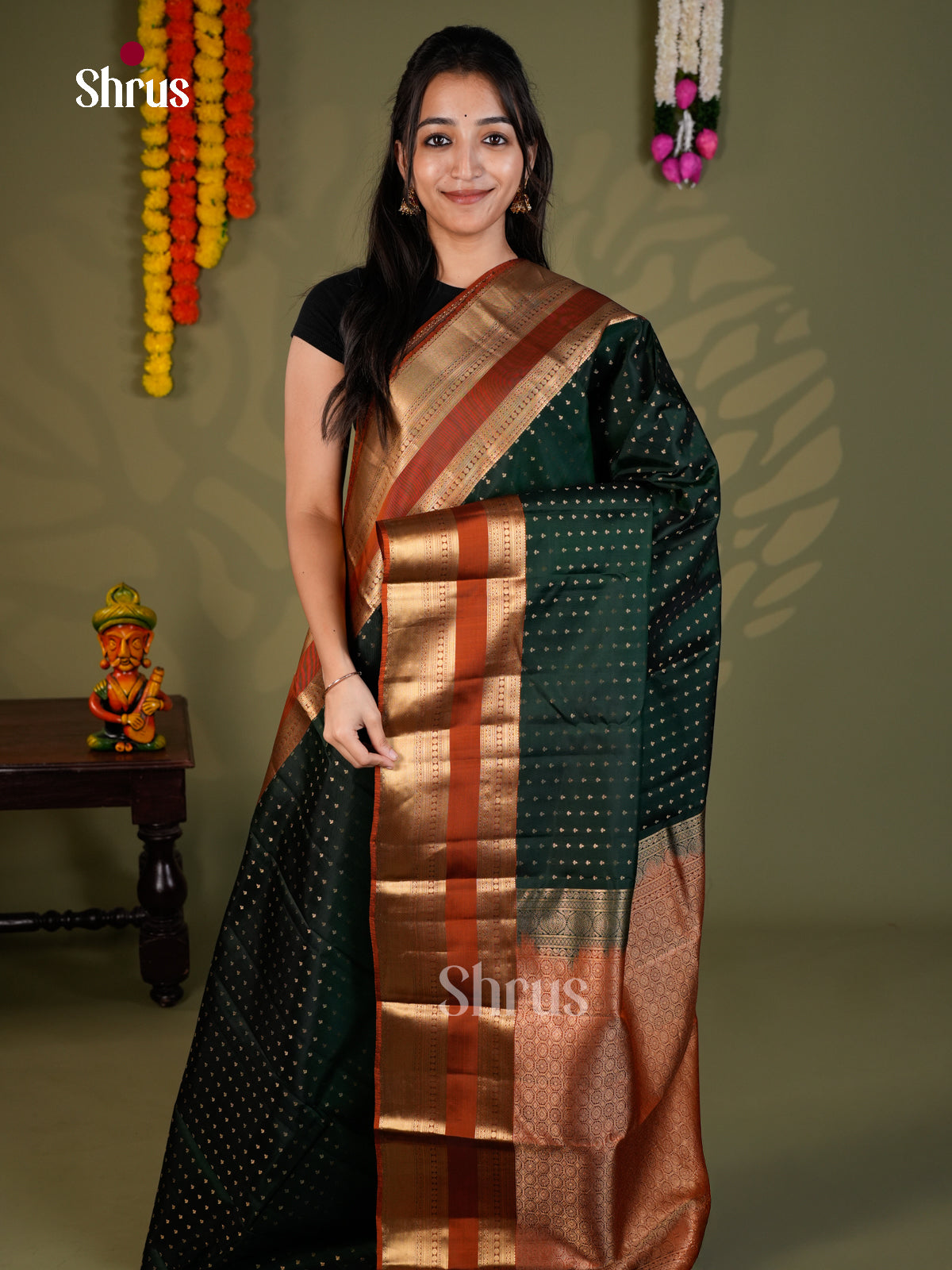 EAS28010 - Kanchipuram-halfpure - Saree - Shop on Shrus.com