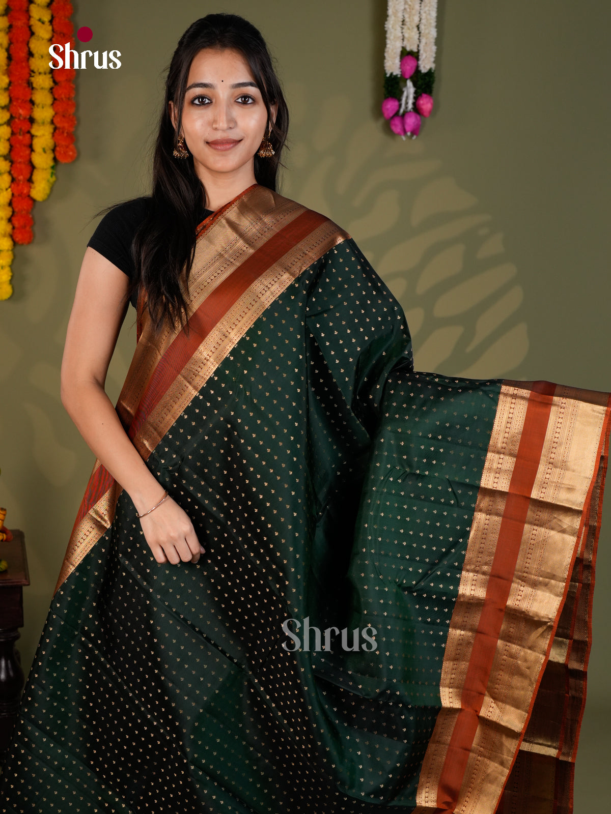 EAS28010 - Kanchipuram-halfpure - Saree - Shop on Shrus.com