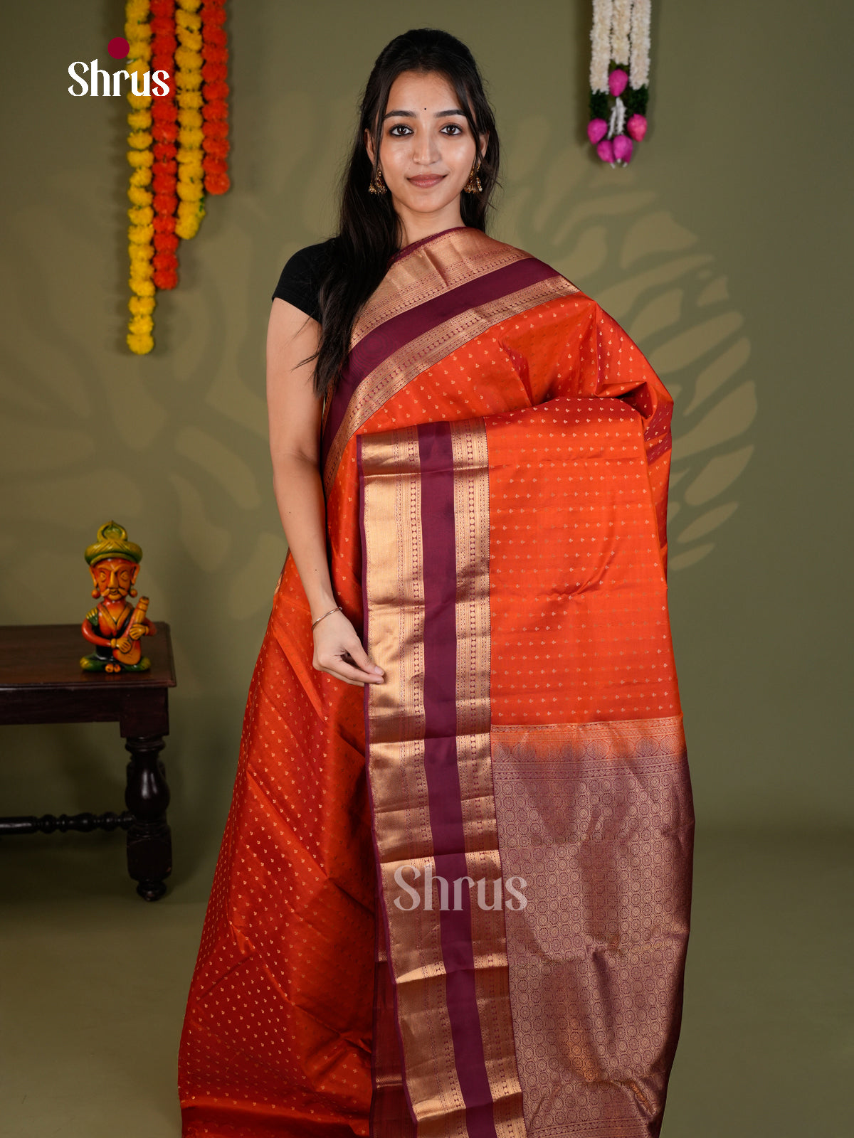 EAS28012 - Kanchipuram-halfpure - Saree - Shop on Shrus.com