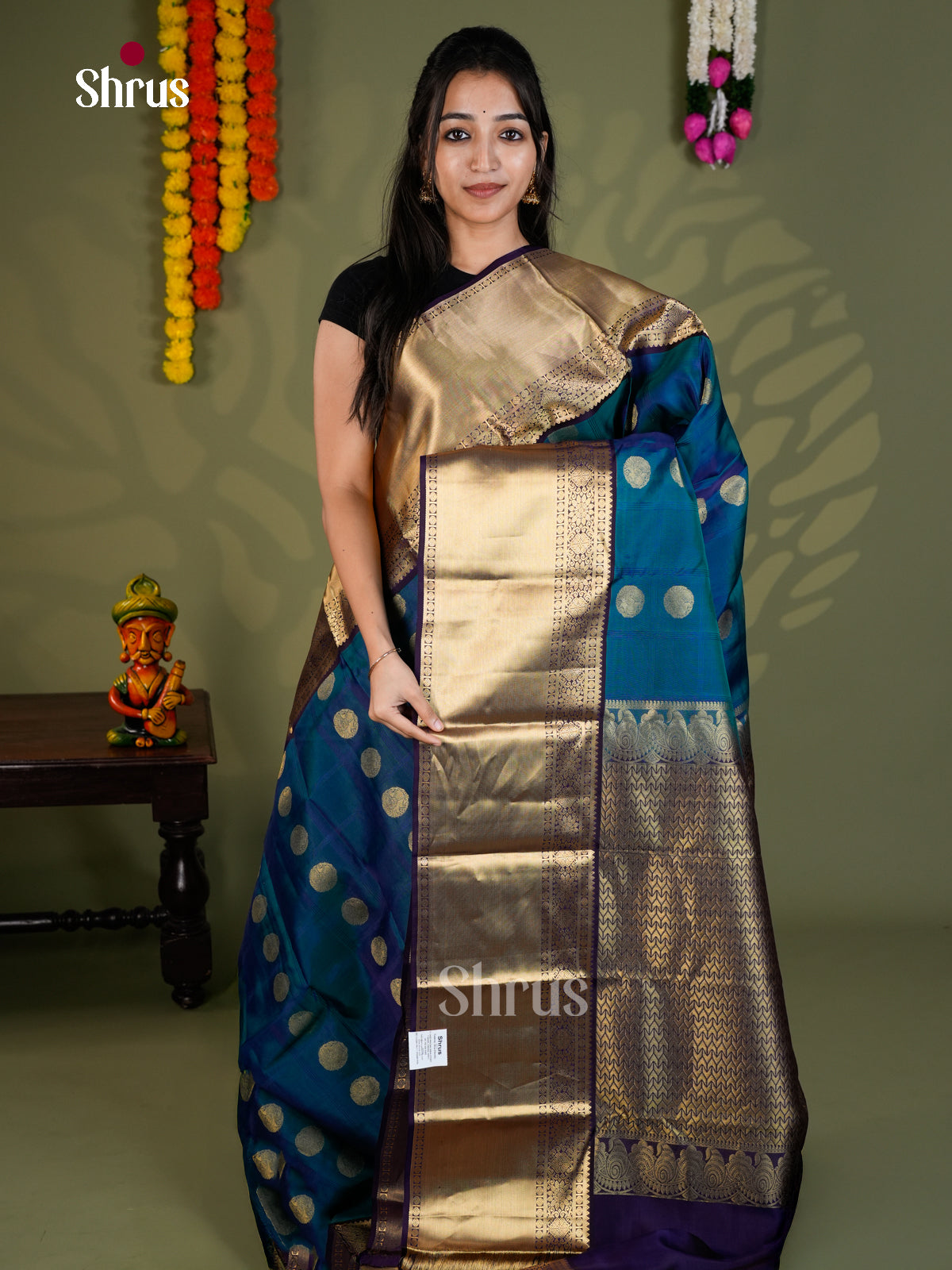 EAS28015 - Kanchipuram-halfpure - Saree - Shop on Shrus.com