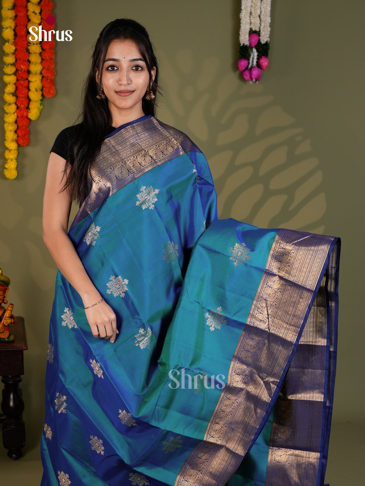 EAS28020 - Kanchipuram-halfpure - Saree - Shop on Shrus.com