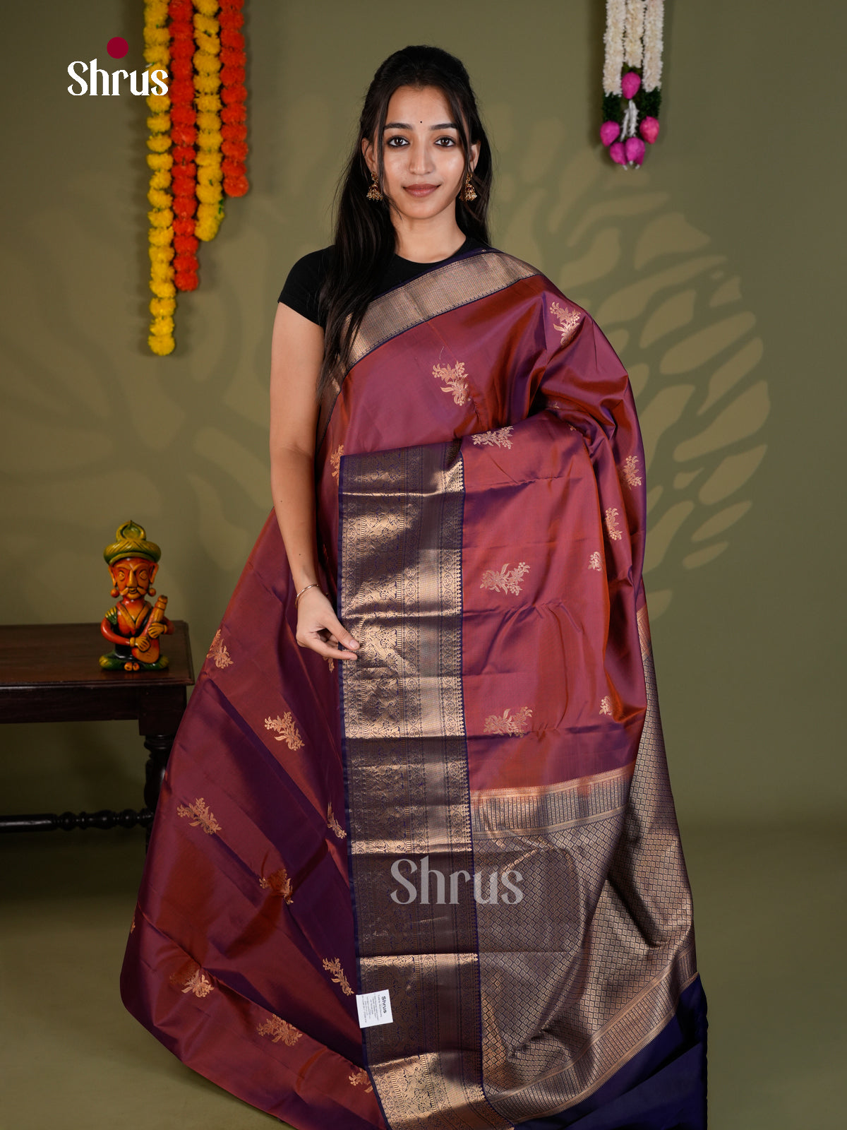 EAS28021 - Kanchipuram-halfpure - Saree - Shop on Shrus.com