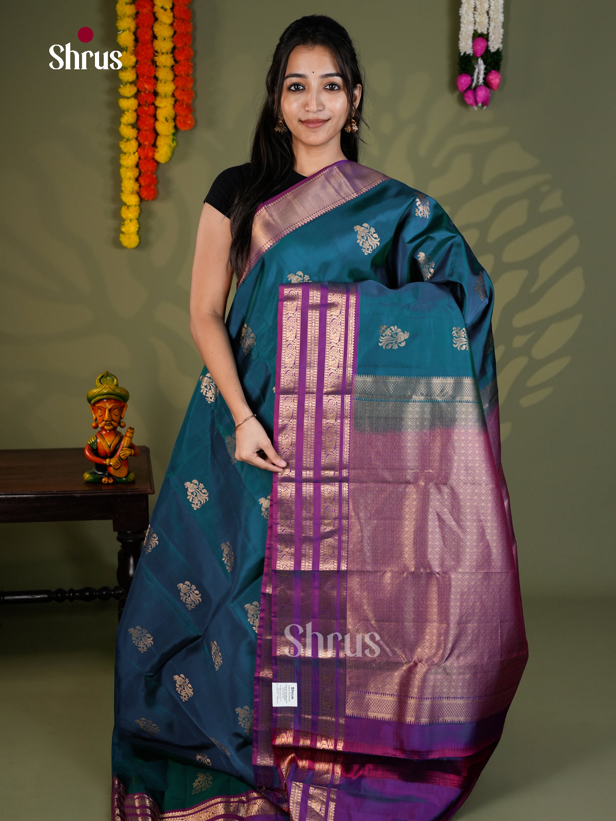 EAS28031 - Kanchipuram-halfpure - Saree - Shop on Shrus.com