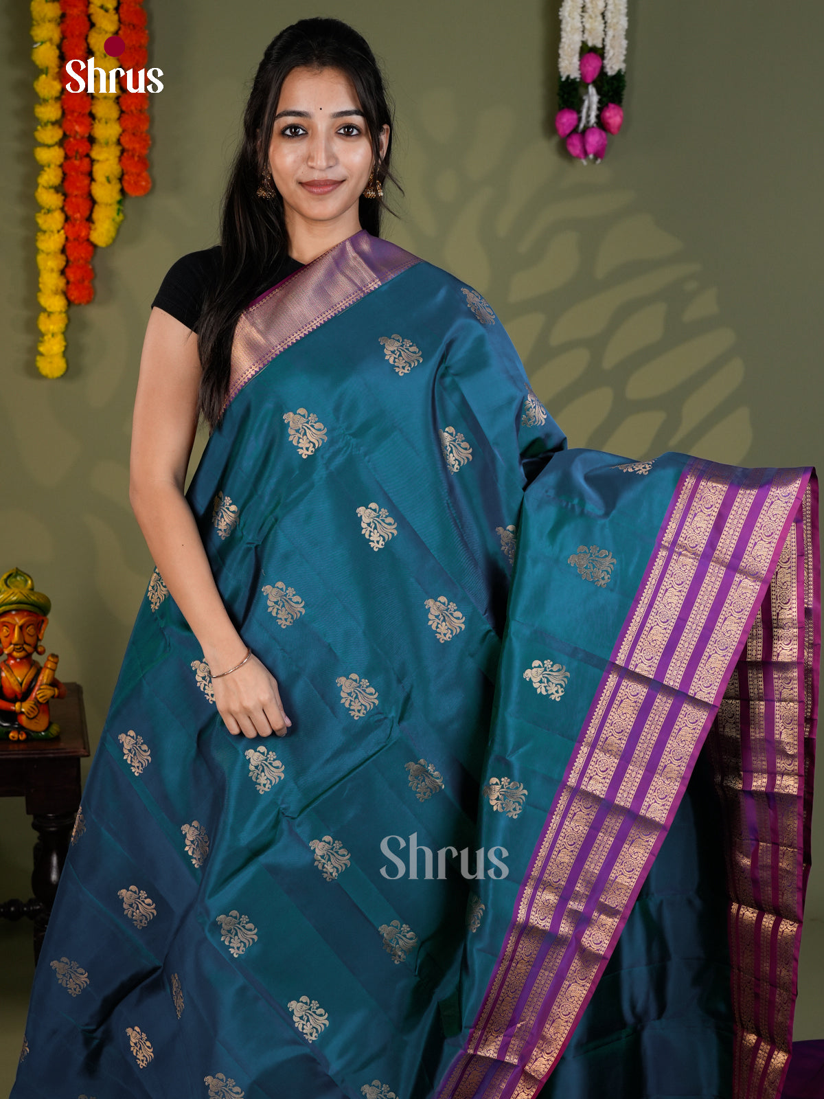 EAS28031 - Kanchipuram-halfpure - Saree - Shop on Shrus.com