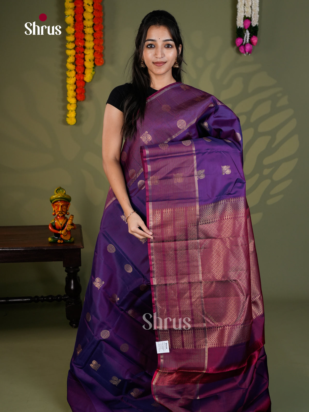 EAS28035 - Kanchipuram-halfpure - Saree - Shop on Shrus.com