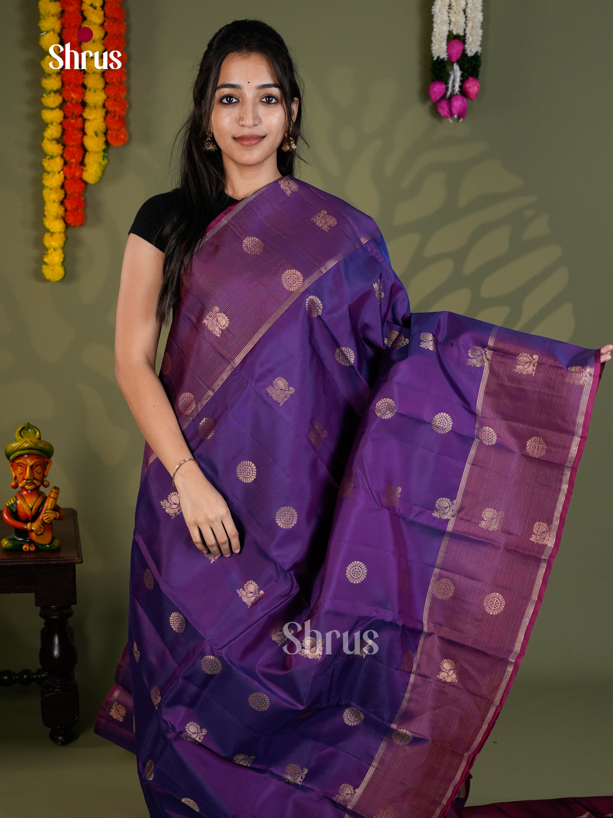 EAS28035 - Kanchipuram-halfpure - Saree - Shop on Shrus.com