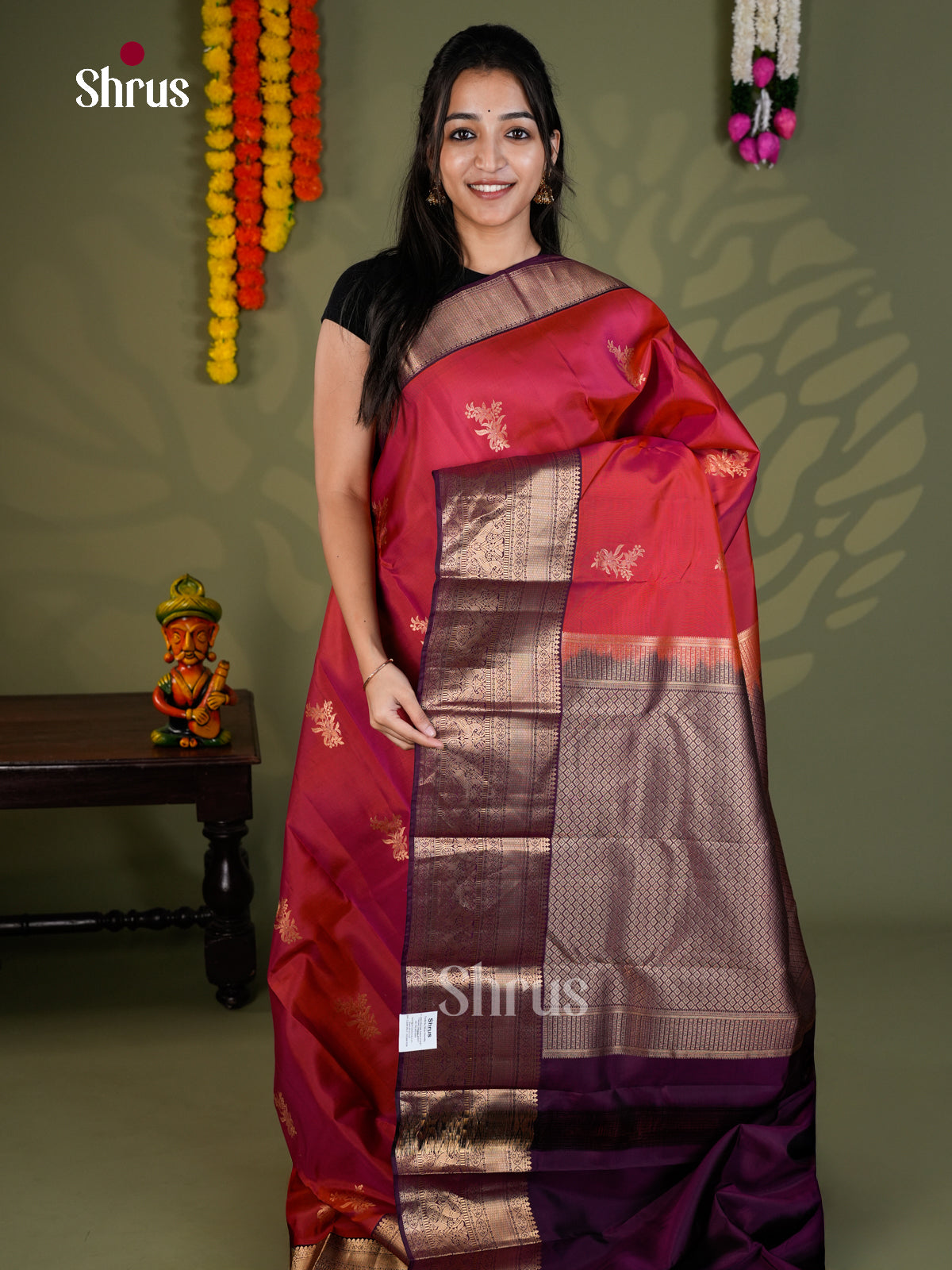 EAS28036 - Kanchipuram-halfpure - Saree - Shop on Shrus.com