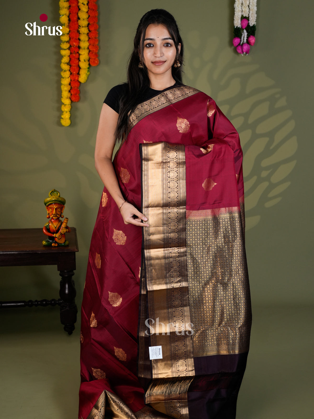 EAS28037 - Kanchipuram-halfpure - Saree - Shop on Shrus.com