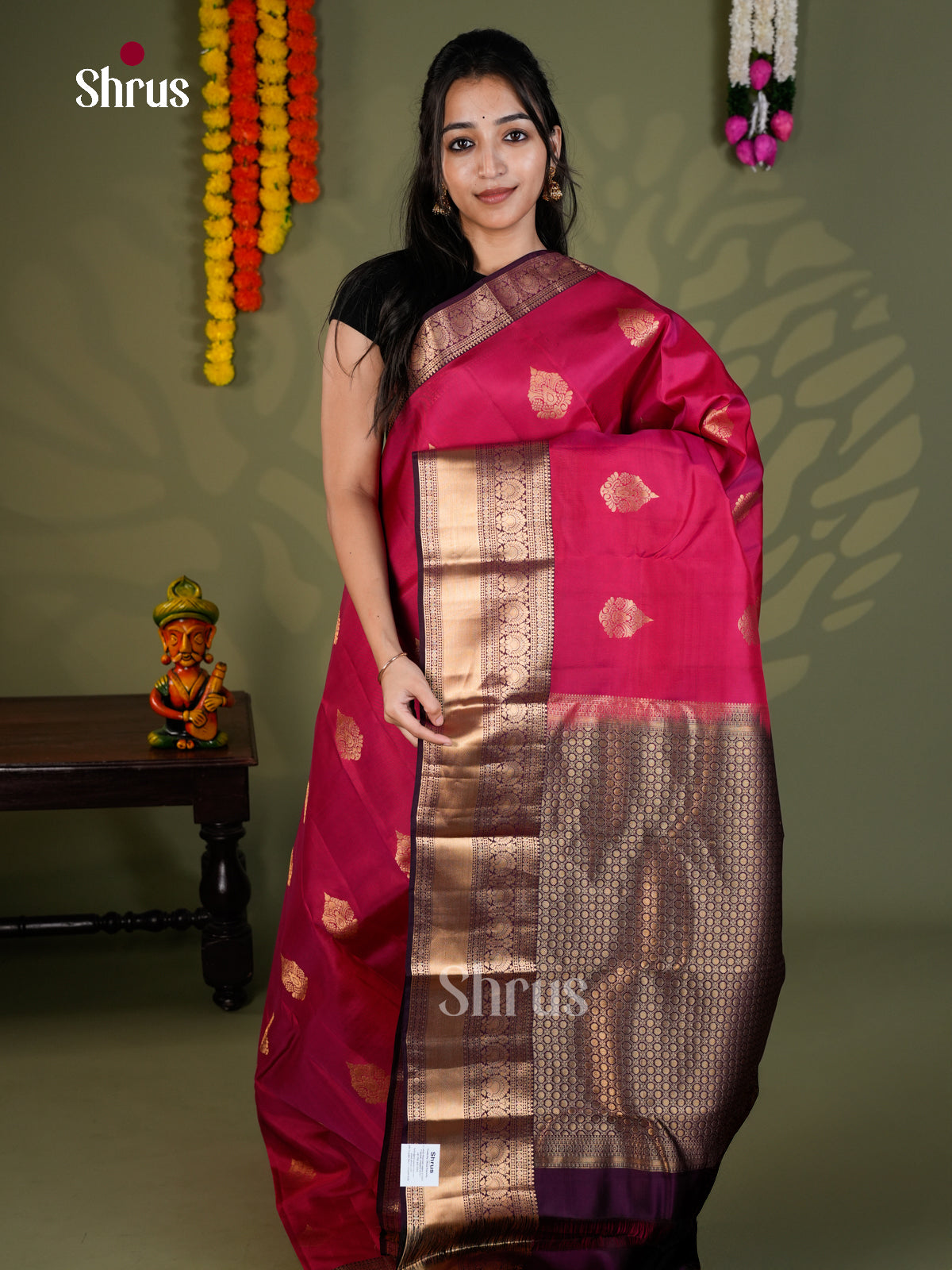 EAS28038 - Kanchipuram-halfpure - Saree - Shop on Shrus.com