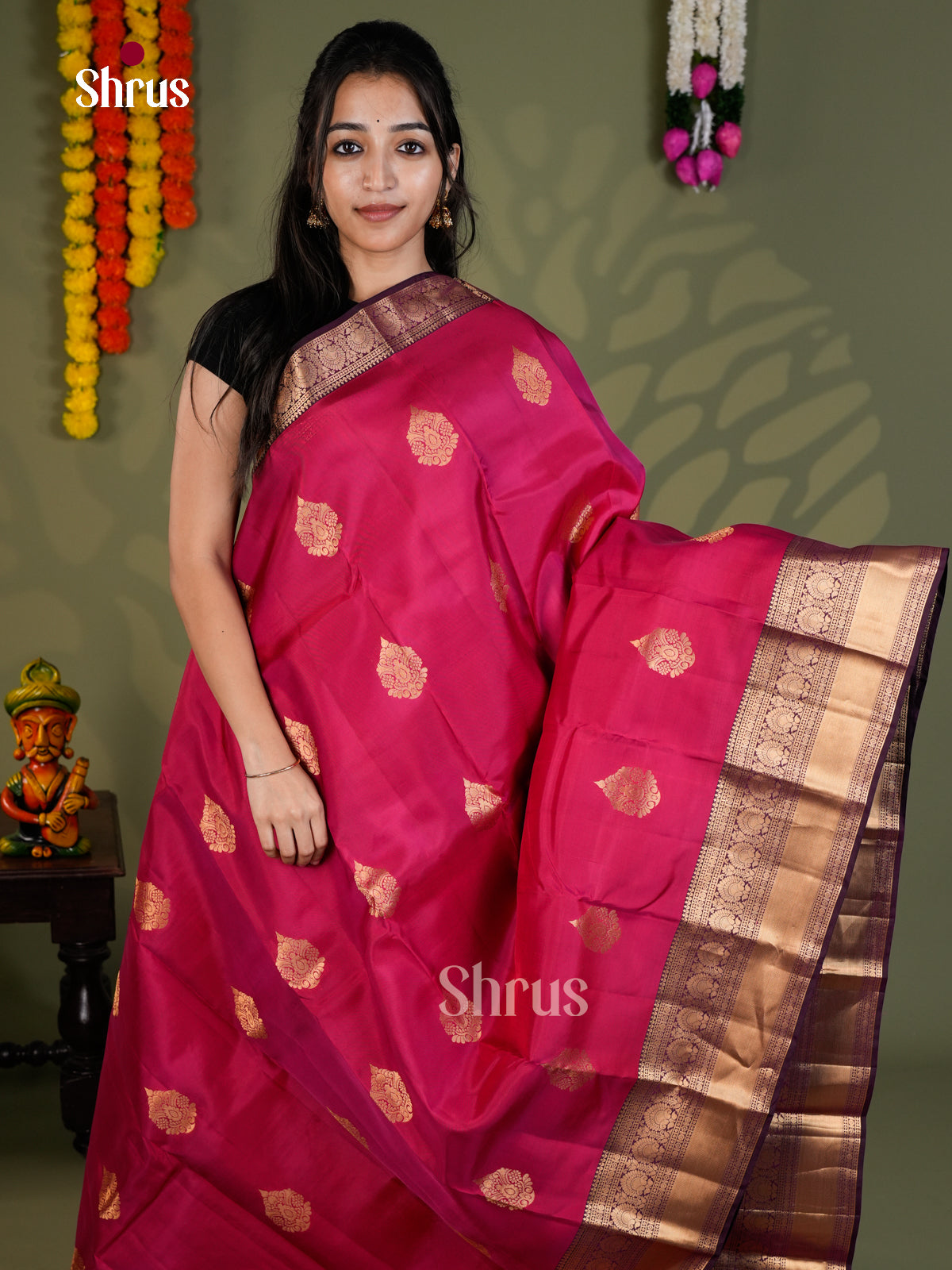 EAS28038 - Kanchipuram-halfpure - Saree - Shop on Shrus.com