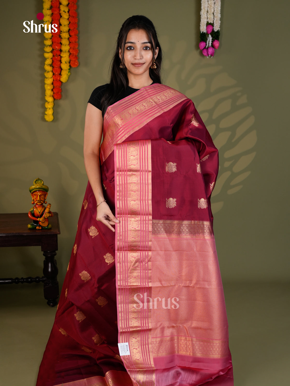 EAS28040 - Kanchipuram-halfpure - Saree - Shop on Shrus.com